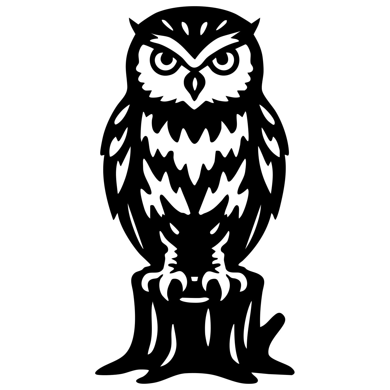 Little Owl DXF File – CNC Cutting Design | ABOWL4