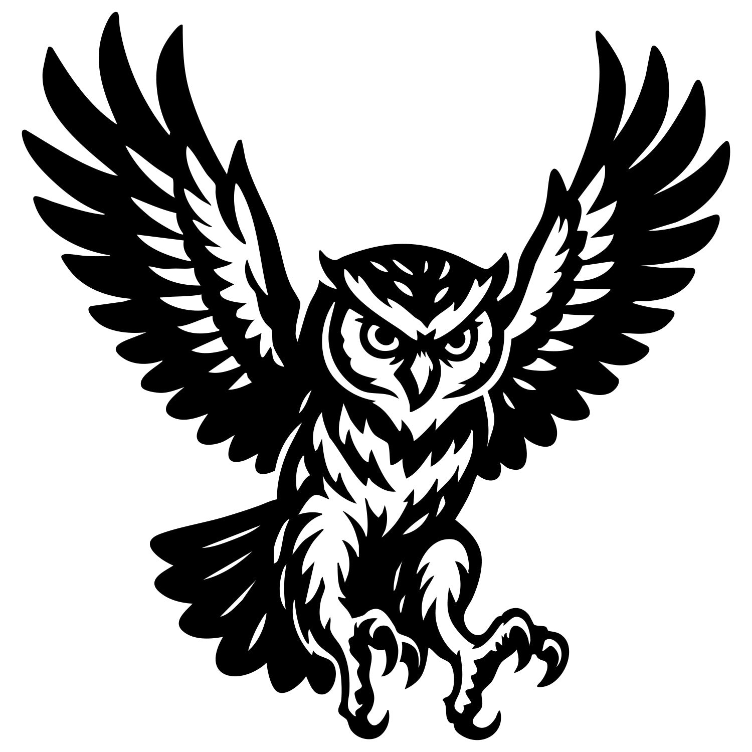 Little Owl DXF File – CNC Cutting Design | ABOWL40