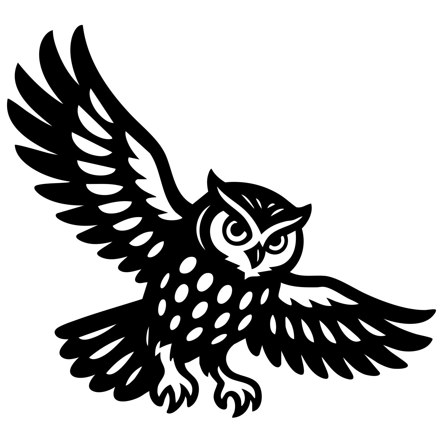 Little Owl DXF File – CNC Cutting Design | ABOWL49