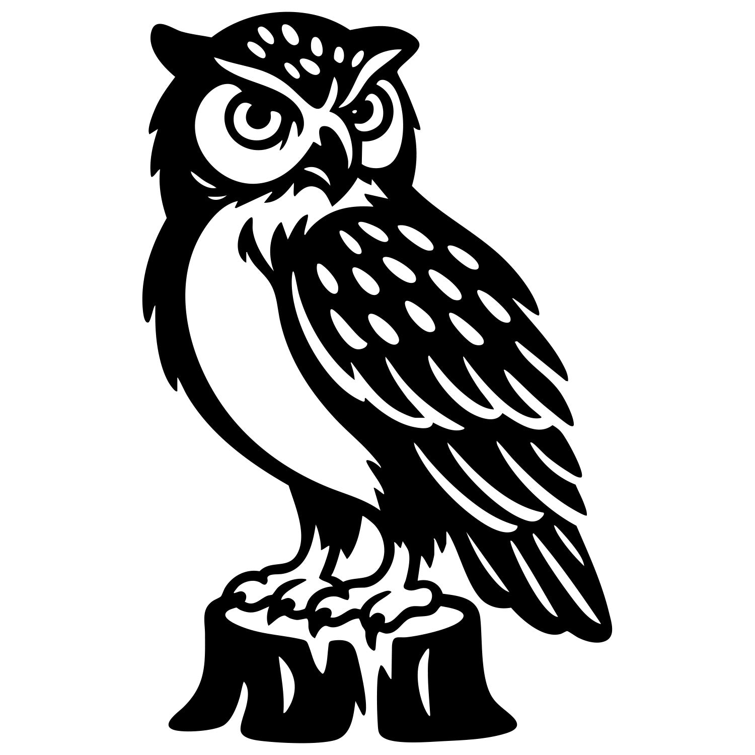 Little Owl DXF File – CNC Cutting Design | ABOWL54