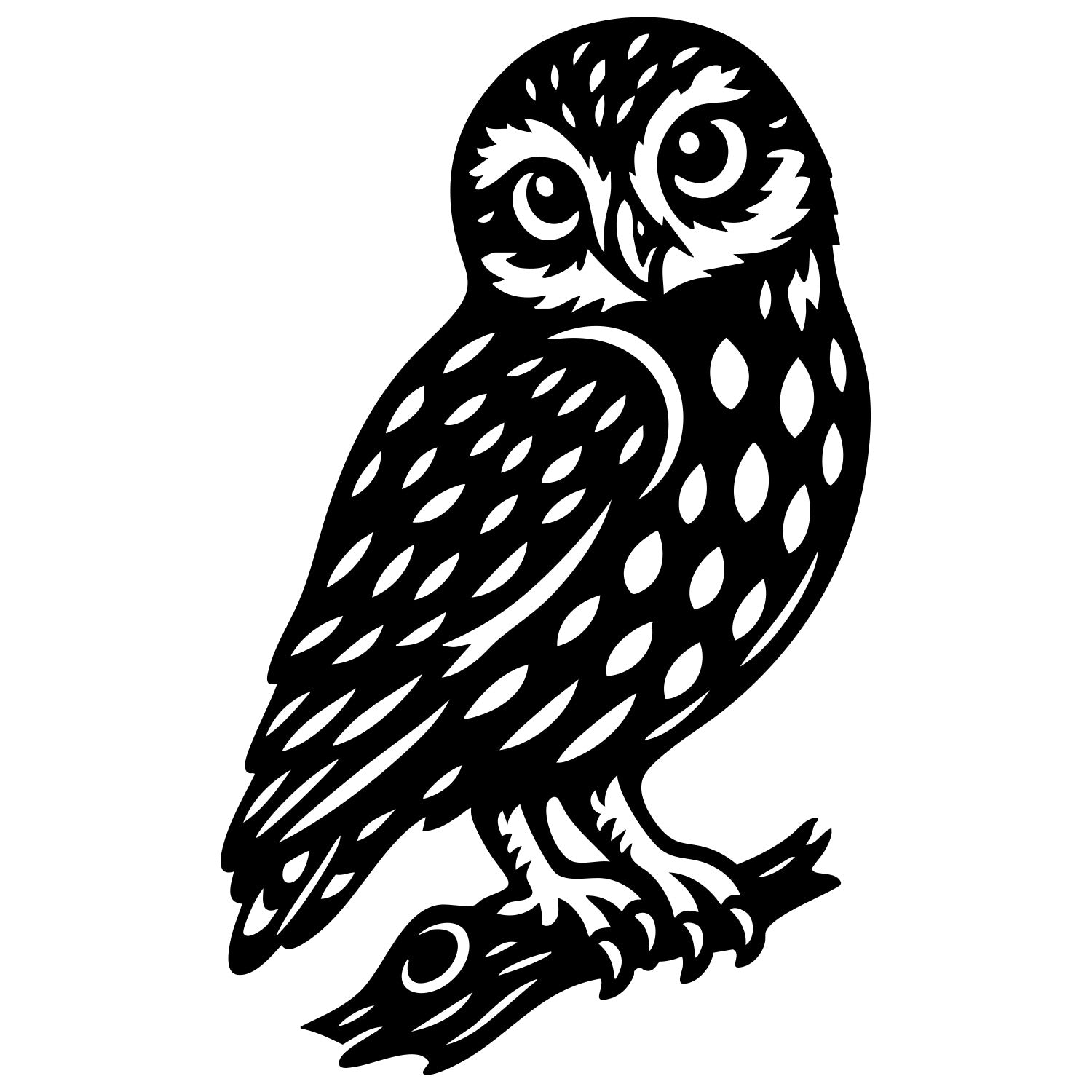 Little Owl DXF File – CNC Cutting Design | ABOWL55