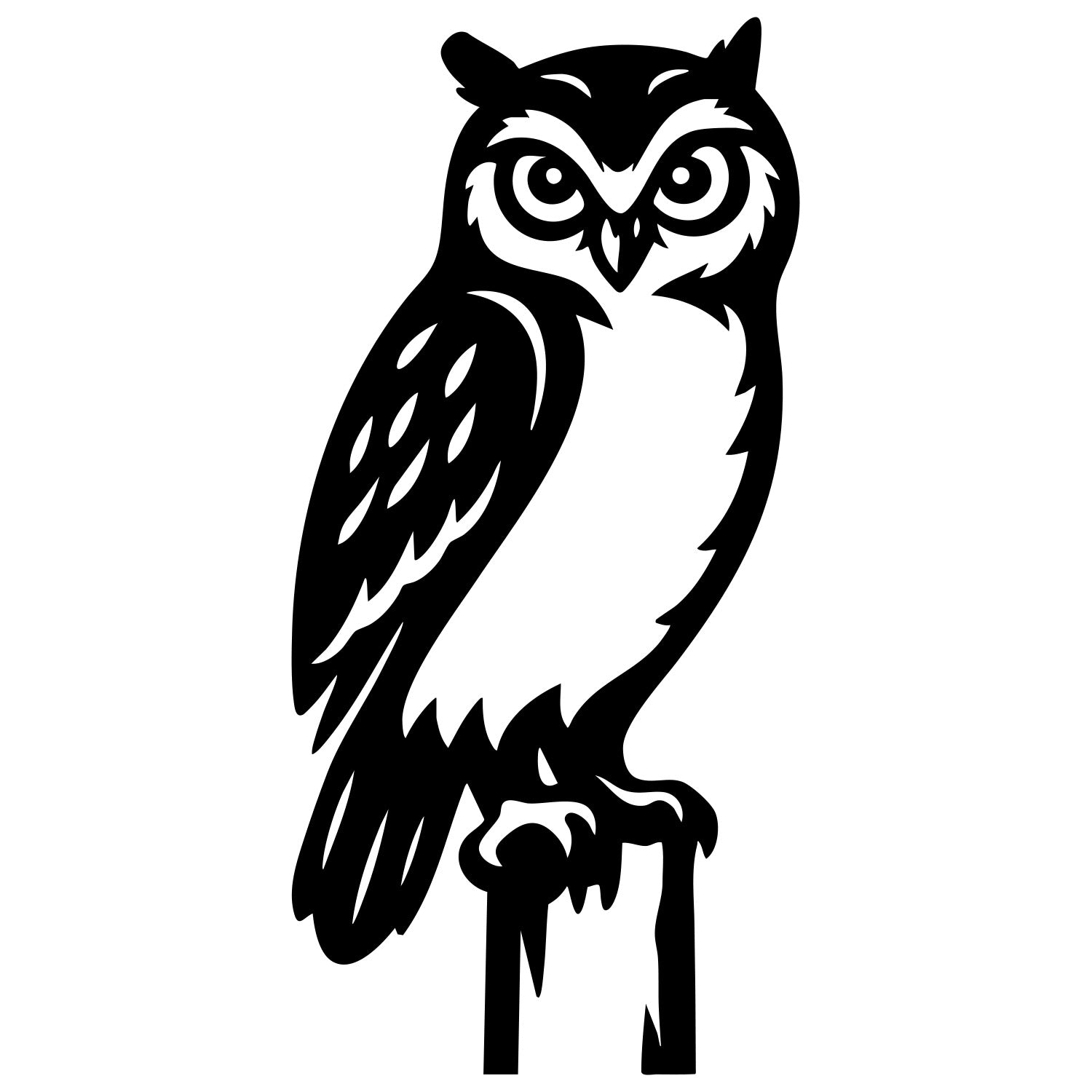 Little Owl DXF File – CNC Cutting Design | ABOWL58