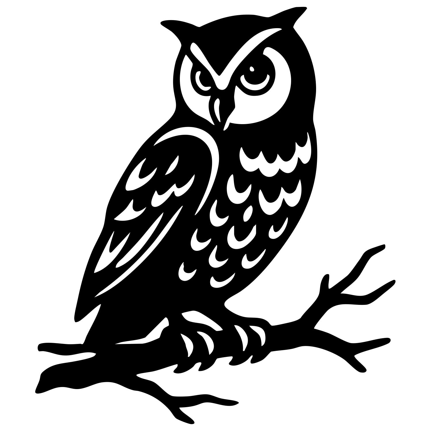 Little Owl DXF File – CNC Cutting Design | ABOWL67