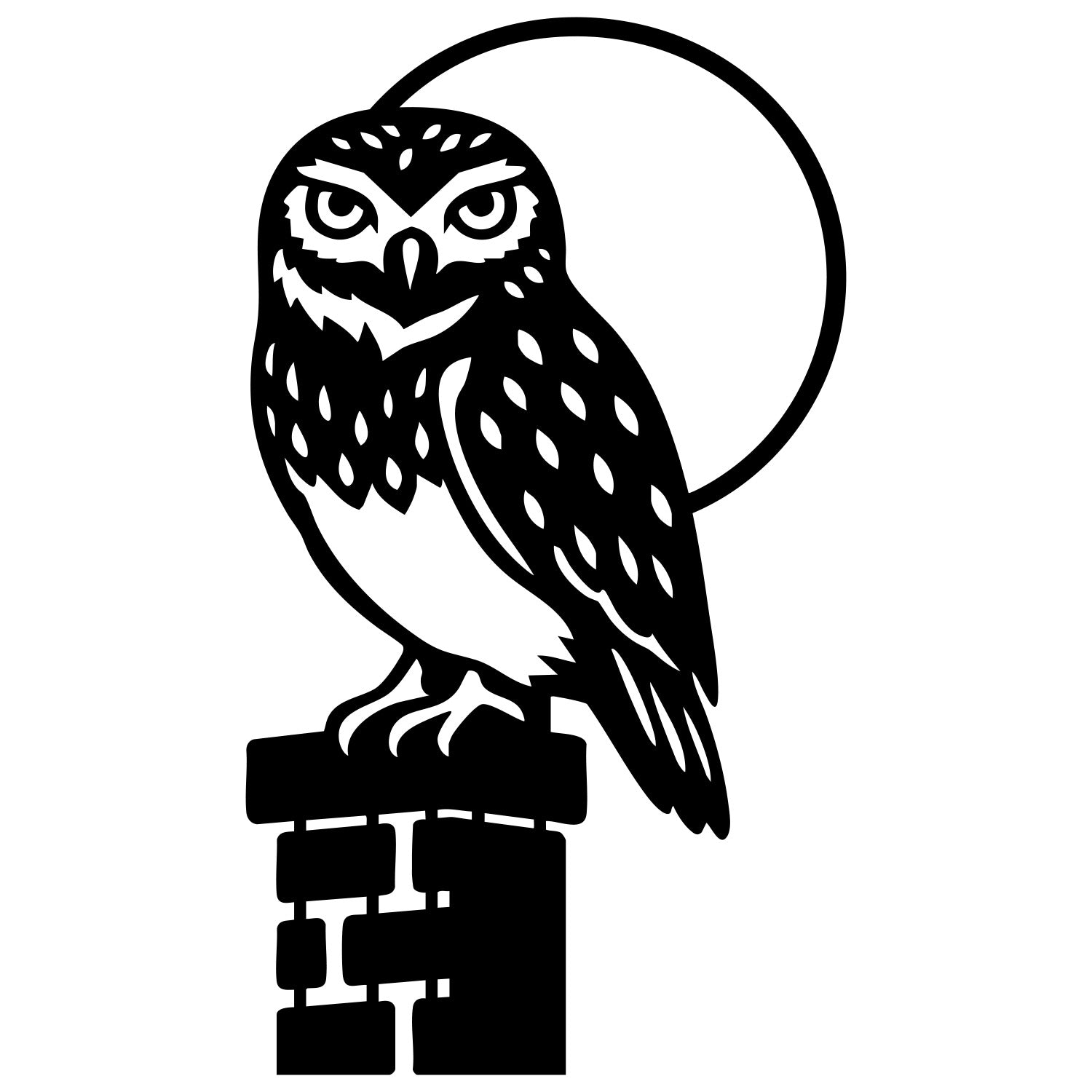 Little Owl DXF File – CNC Cutting Design | ABOWL68