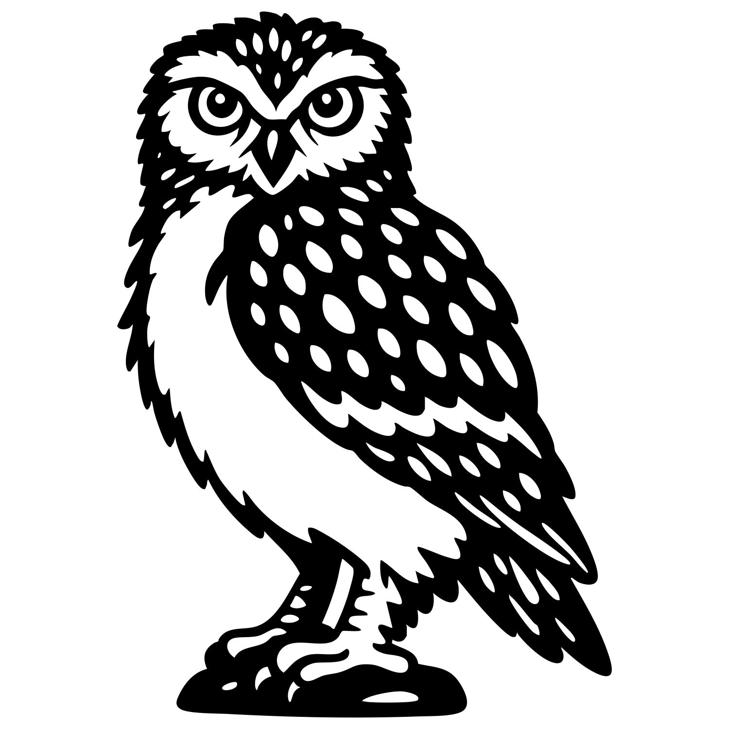 Little Owl DXF File – CNC Cutting Design | ABOWL71