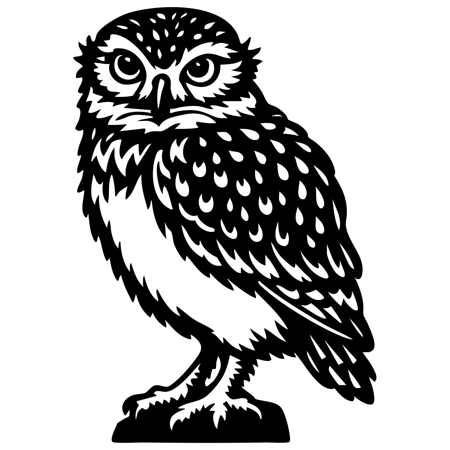 Little Owl DXF File – CNC Cutting Design | ABOWL73