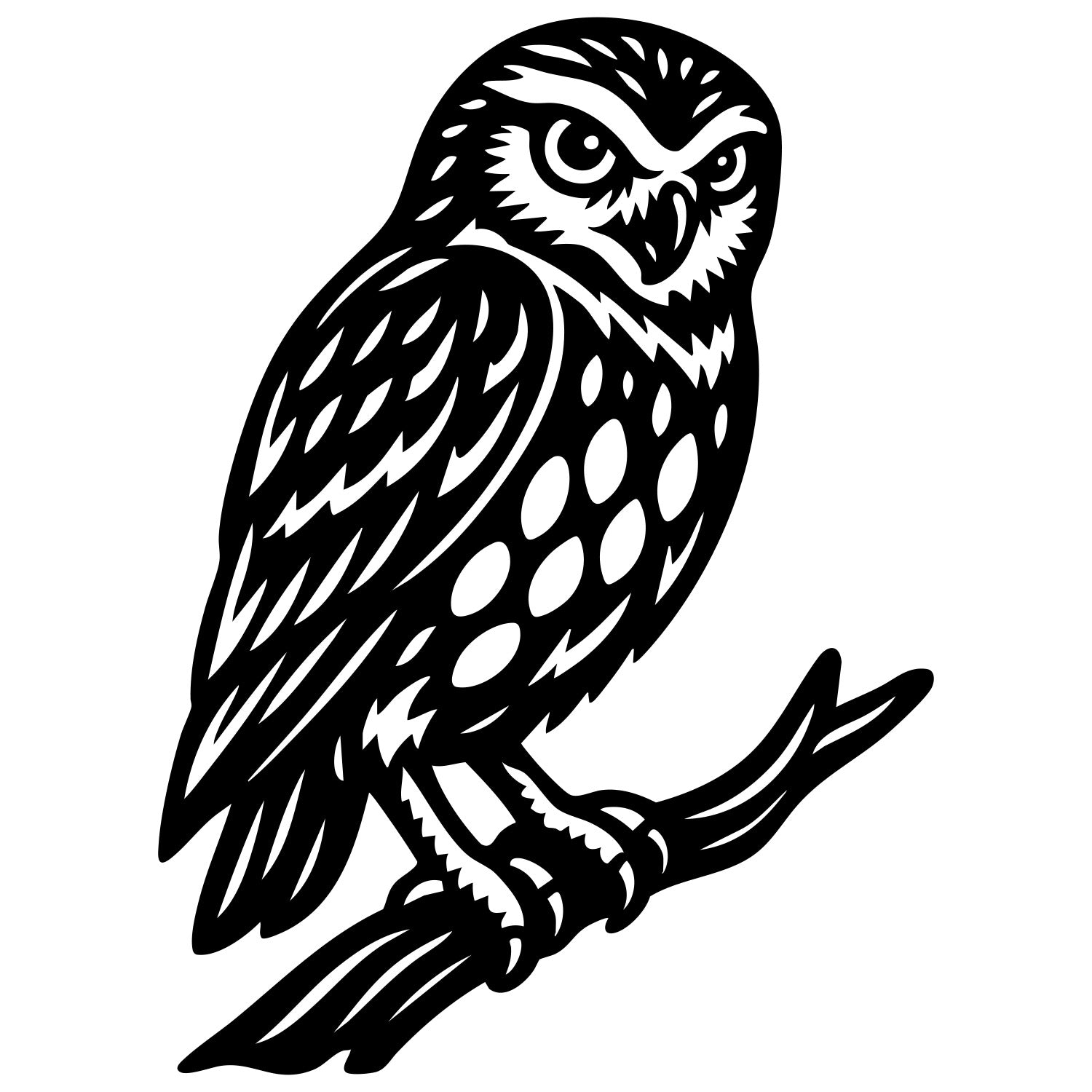 Little Owl DXF File – CNC Cutting Design | ABOWL78