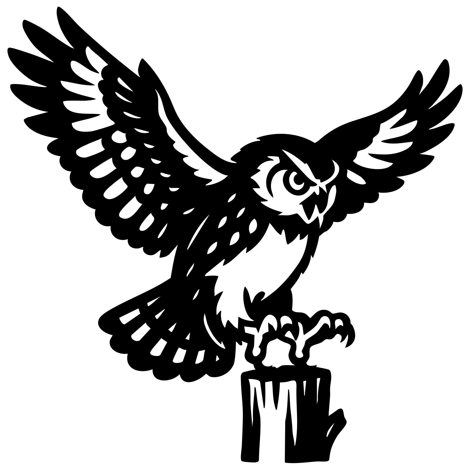 Little Owl DXF File – CNC Cutting Design | ABOWL80