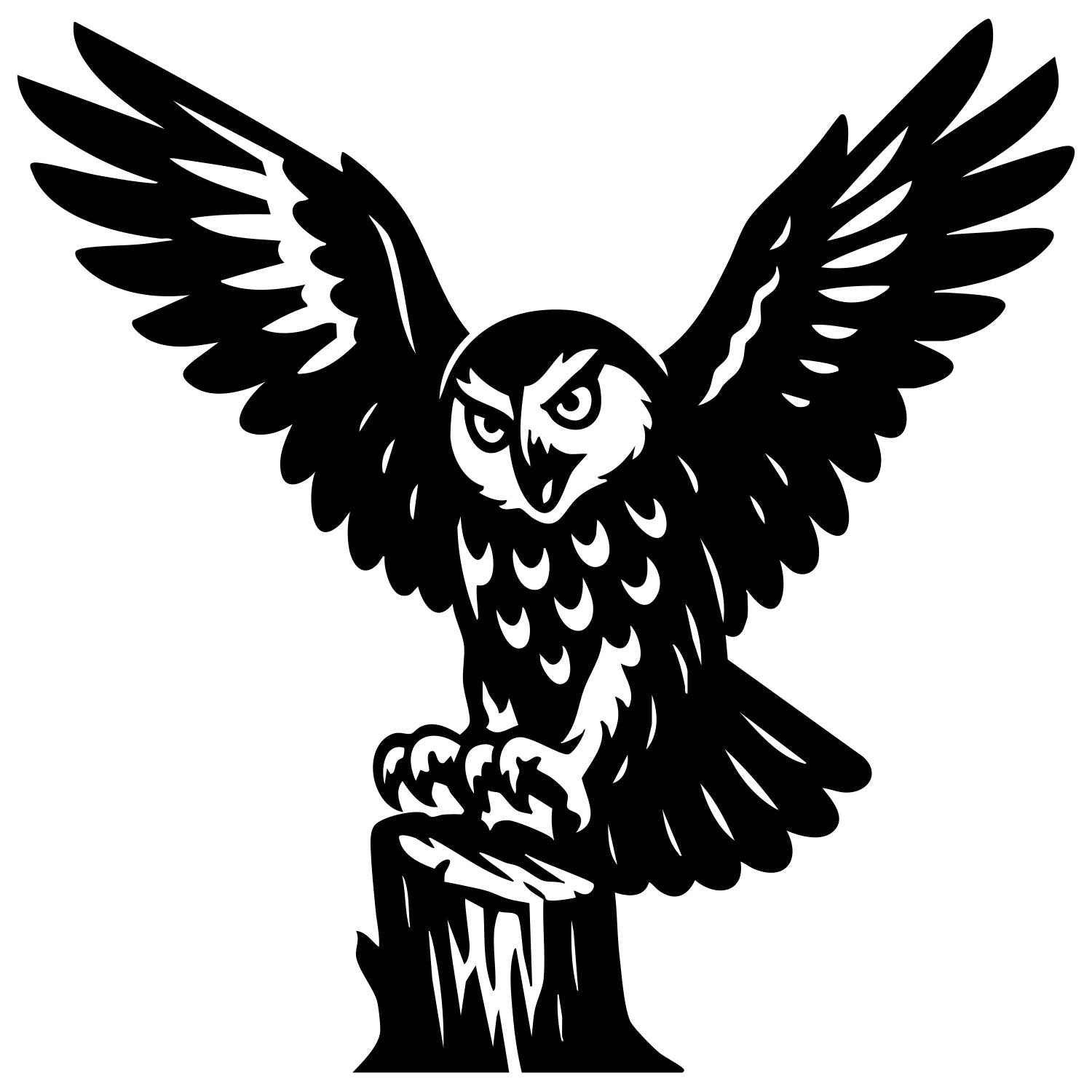 Little Owl DXF File – CNC Cutting Design | ABOWL81