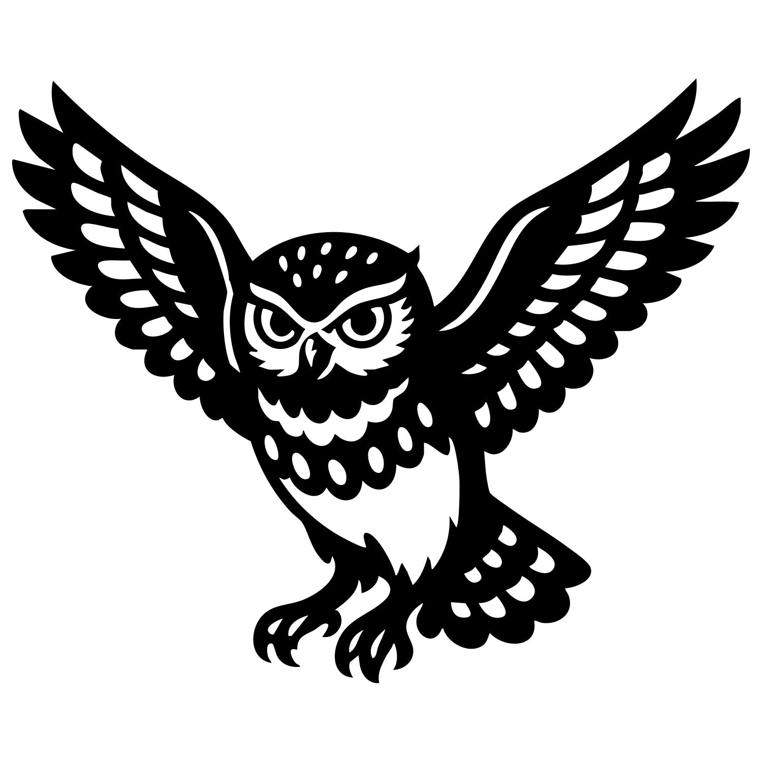 Little Owl DXF File – CNC Cutting Design | ABOWL87