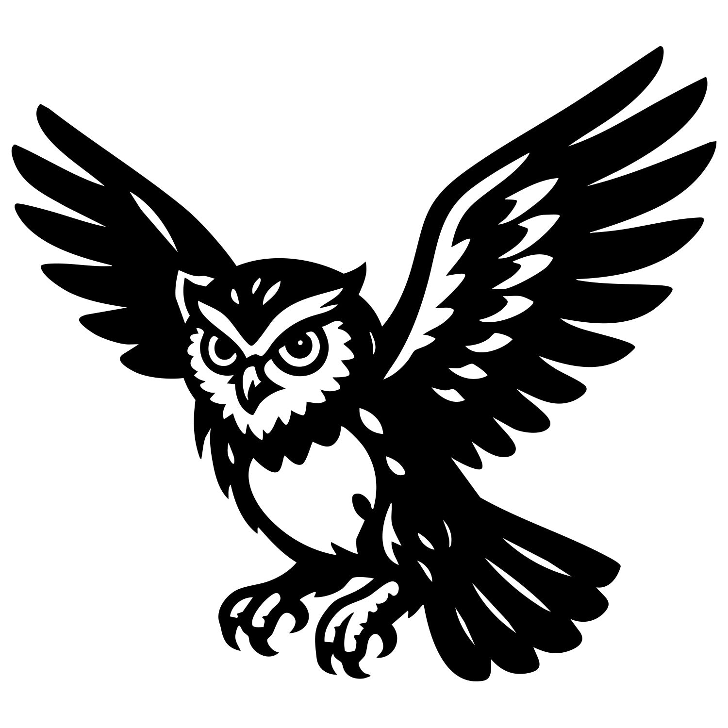 Little Owl DXF File – CNC Cutting Design | ABOWL91