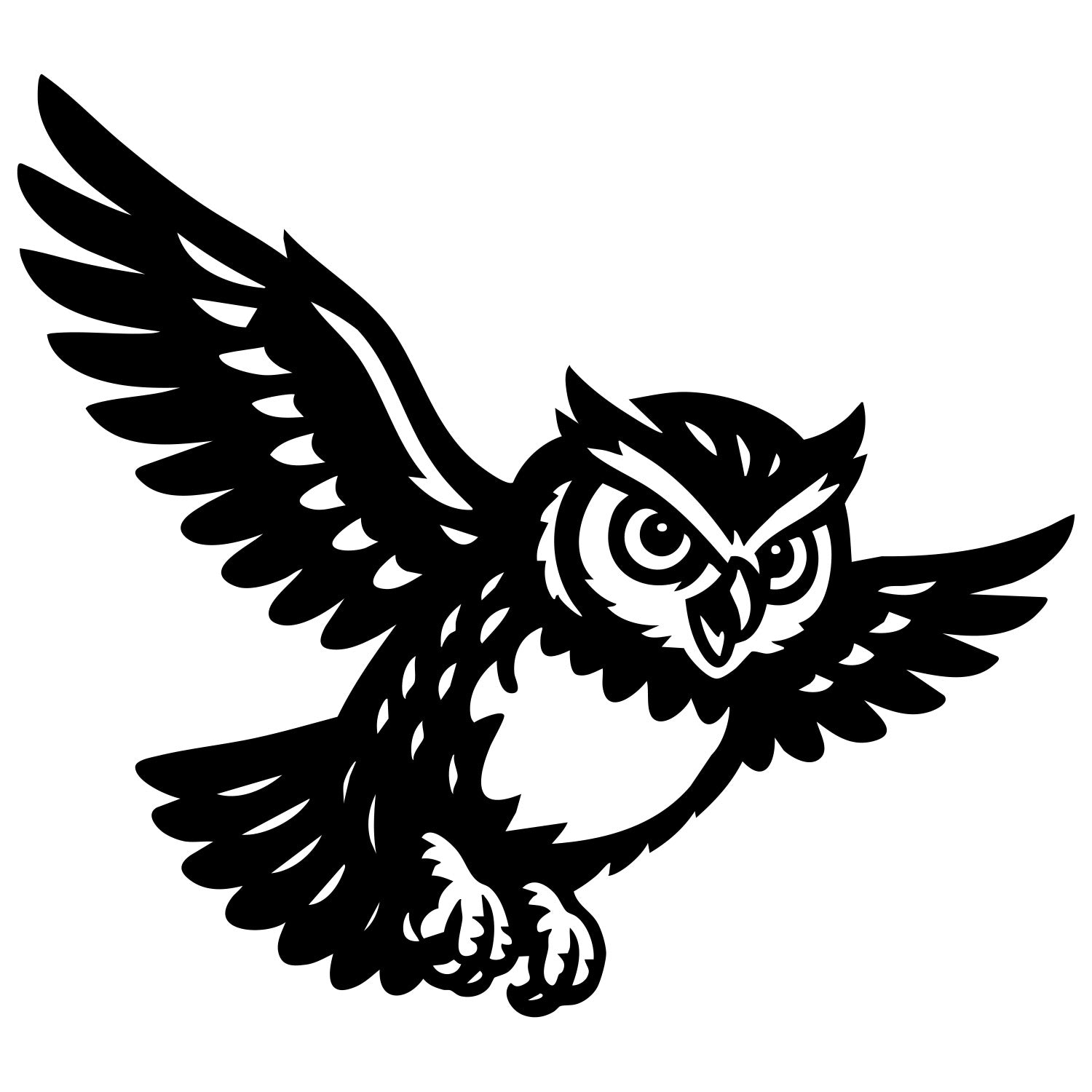 Little Owl DXF File – CNC Cutting Design | ABOWL92