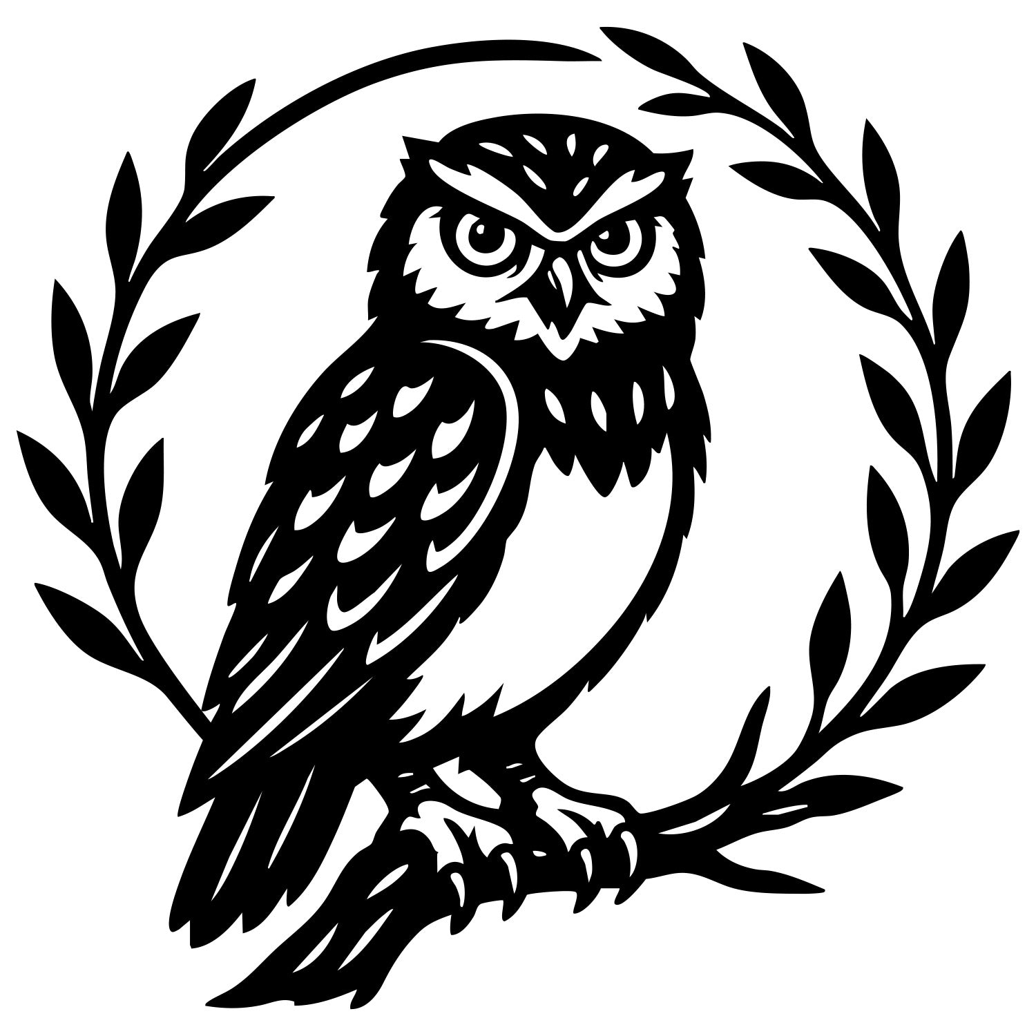 Little Owl DXF File – CNC Cutting Design | ABOWL96