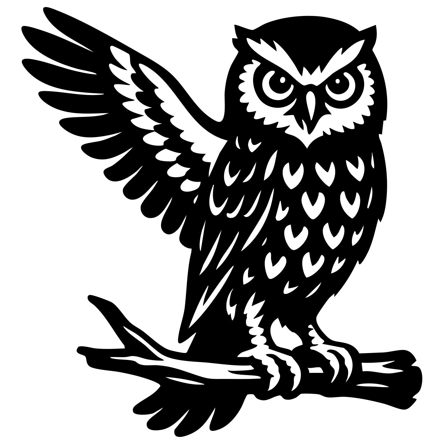 Little Owl DXF File – CNC Cutting Design | ABOWL98