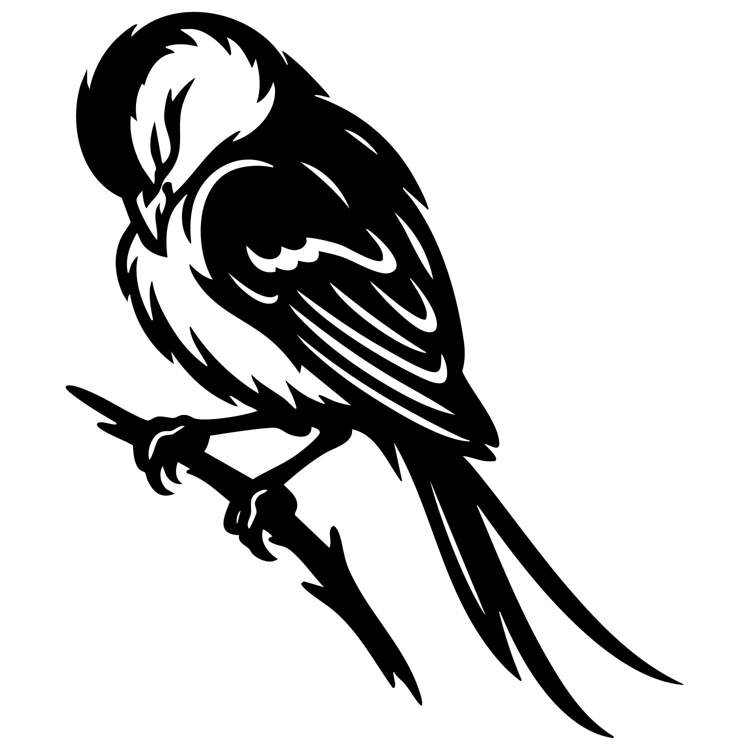 Long Tailed Finch DXF File – CNC Cutting Design | ABFINCH323