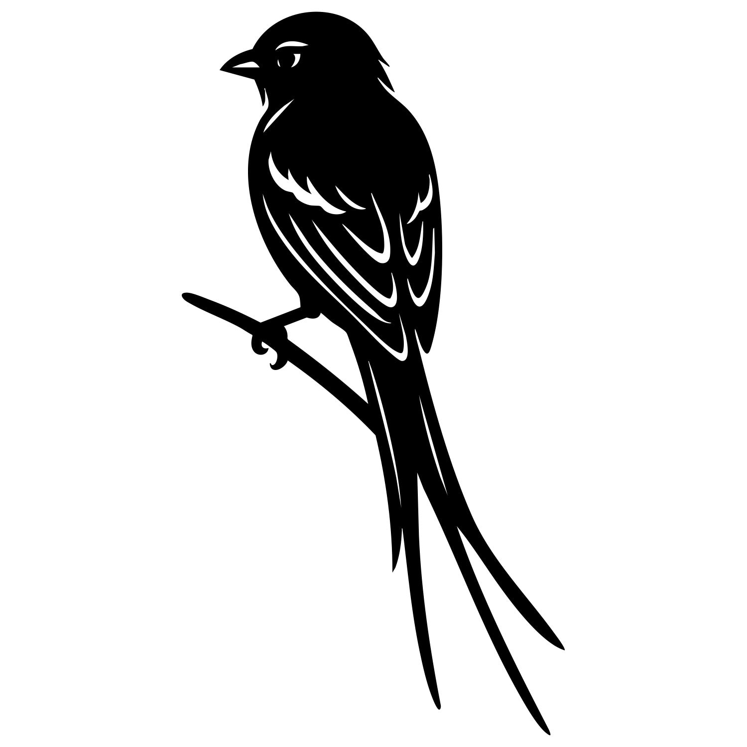 Long Tailed Finch DXF File – CNC Cutting Design | ABFINCH325