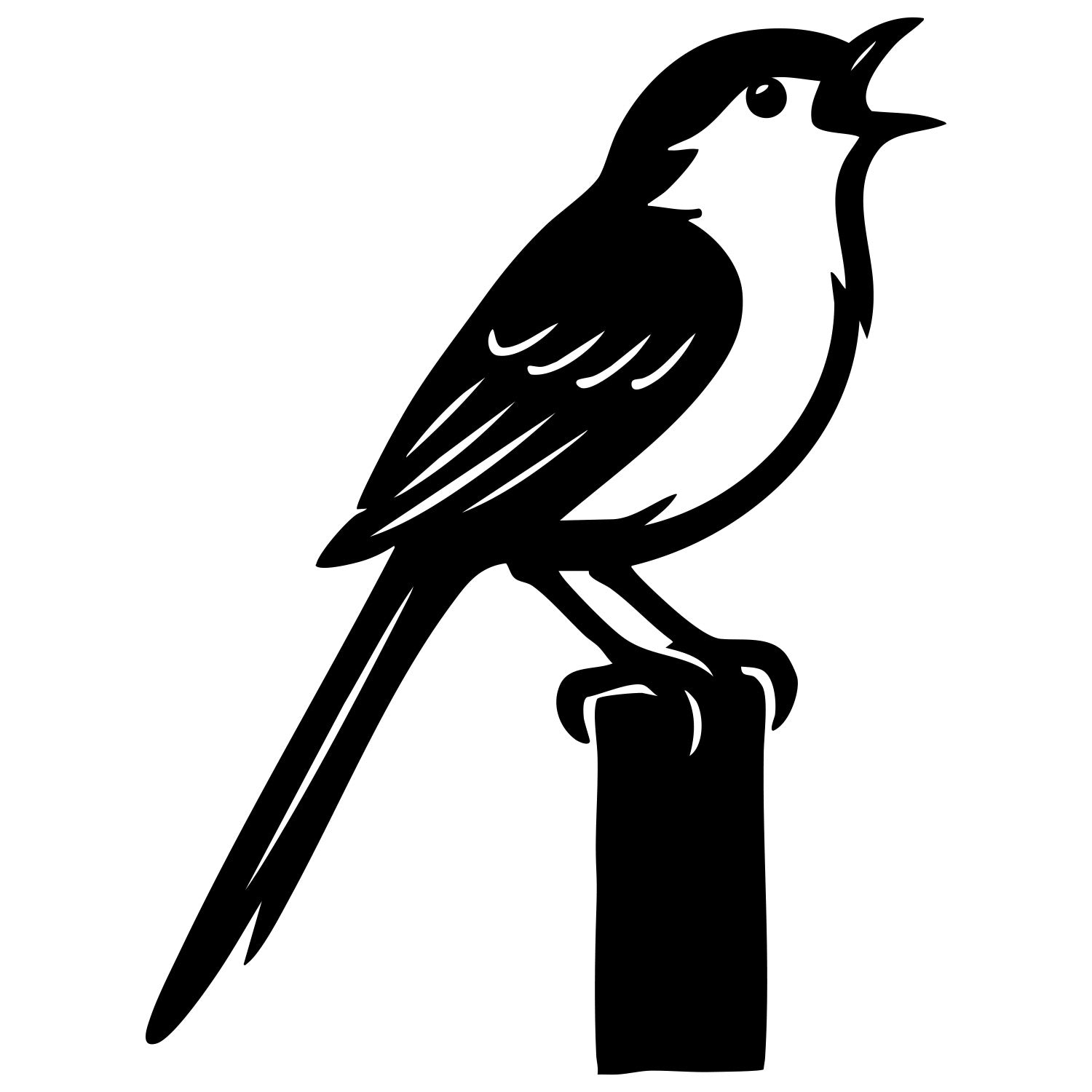 Long Tailed Finch DXF File – CNC Cutting Design | ABFINCH335
