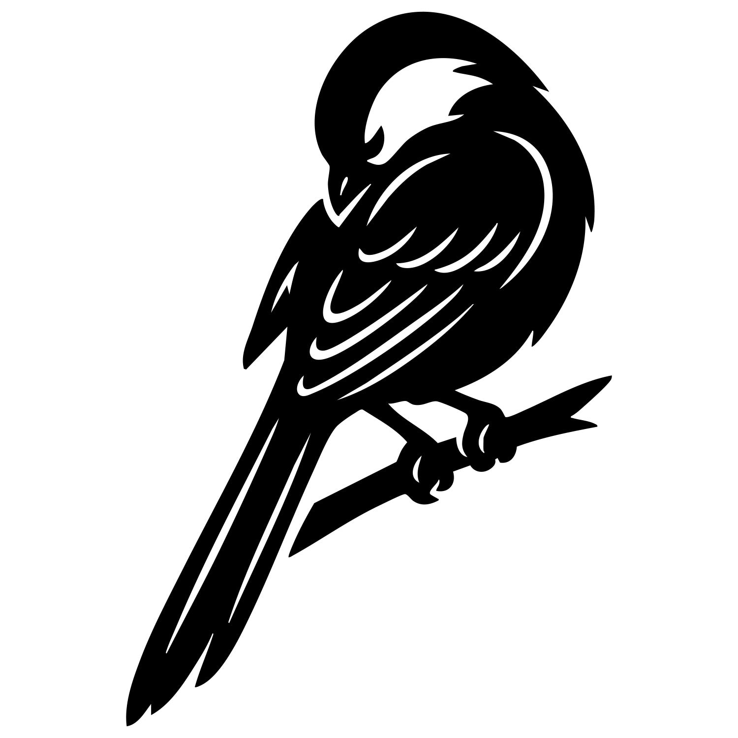 Long Tailed Finch DXF File – CNC Cutting Design | ABFINCH336