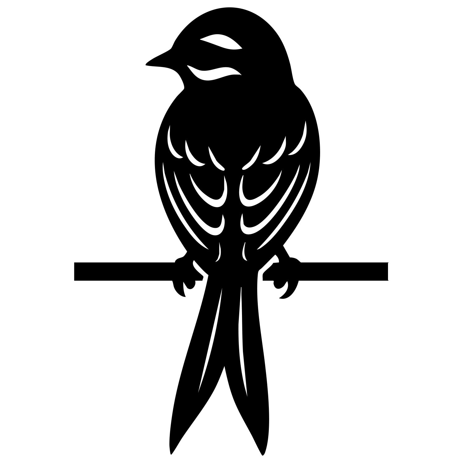 Long Tailed Finch DXF File – CNC Cutting Design | ABFINCH337