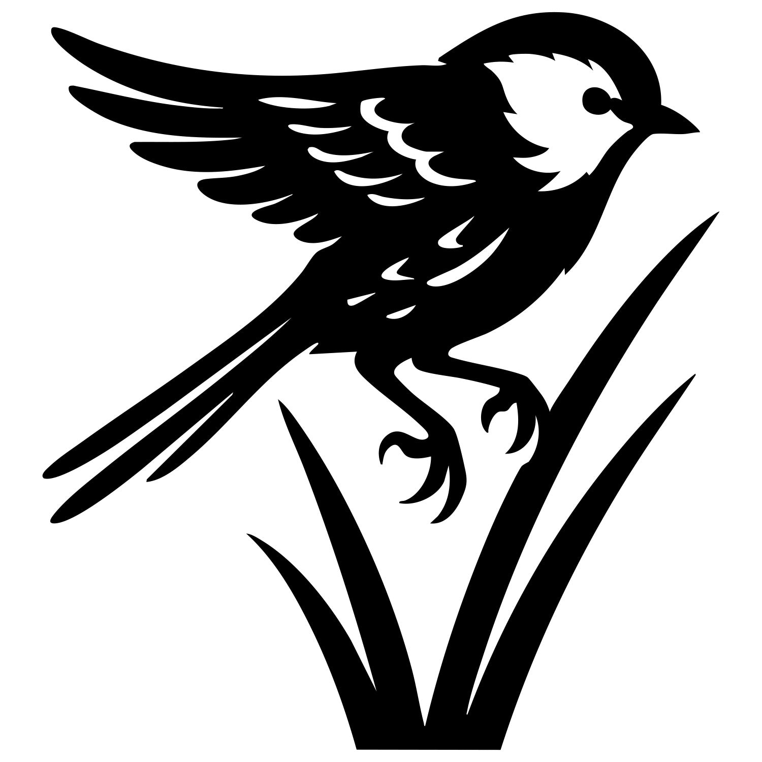 Long Tailed Finch DXF File – CNC Cutting Design | ABFINCH341