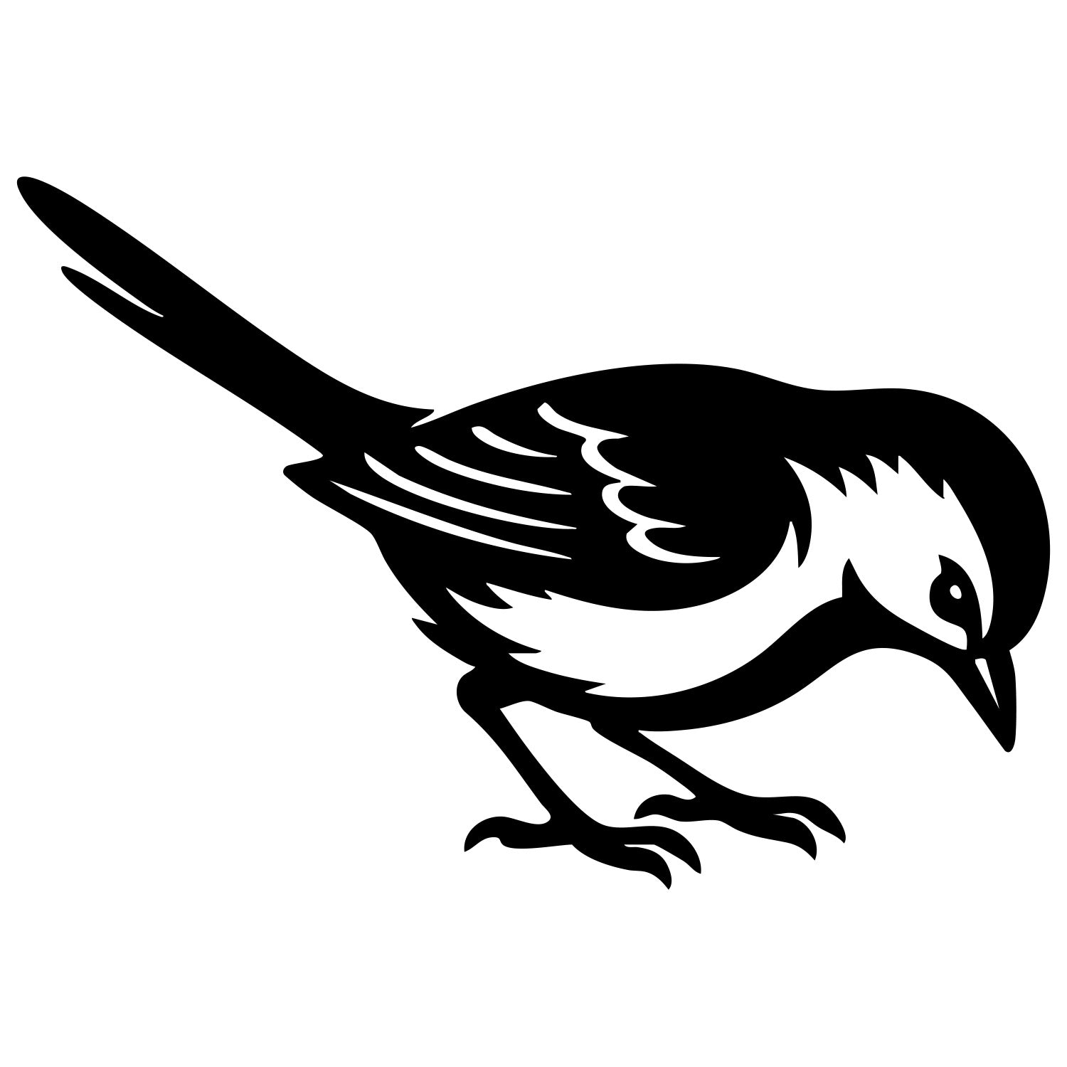 Long Tailed Finch DXF File – CNC Cutting Design | ABFINCH343