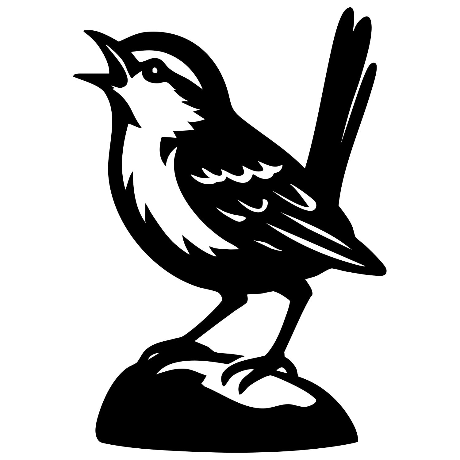 Long Tailed Finch DXF File – CNC Cutting Design | ABFINCH347