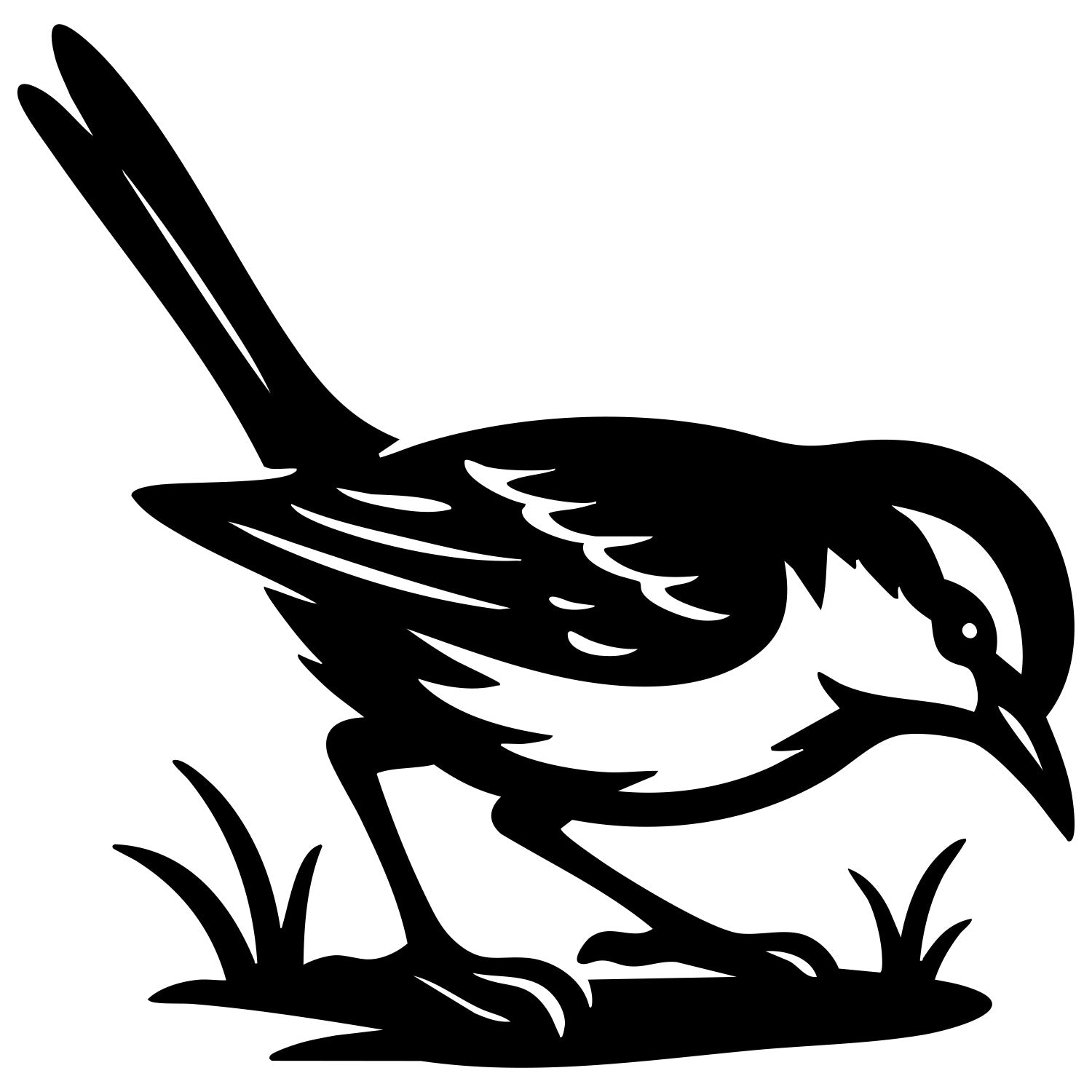 Long Tailed Finch DXF File – CNC Cutting Design | ABFINCH348