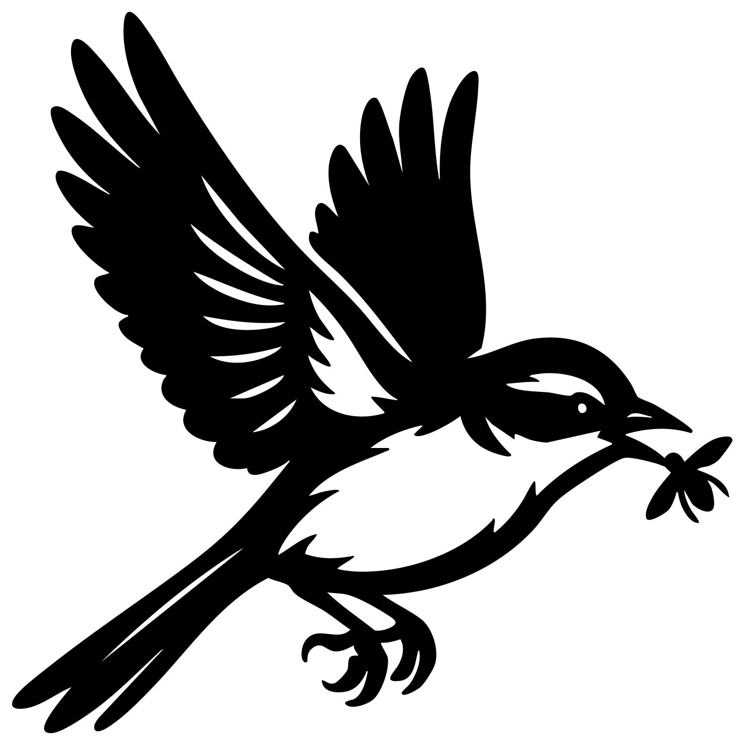 Long Tailed Finch DXF File – CNC Cutting Design | ABFINCH349