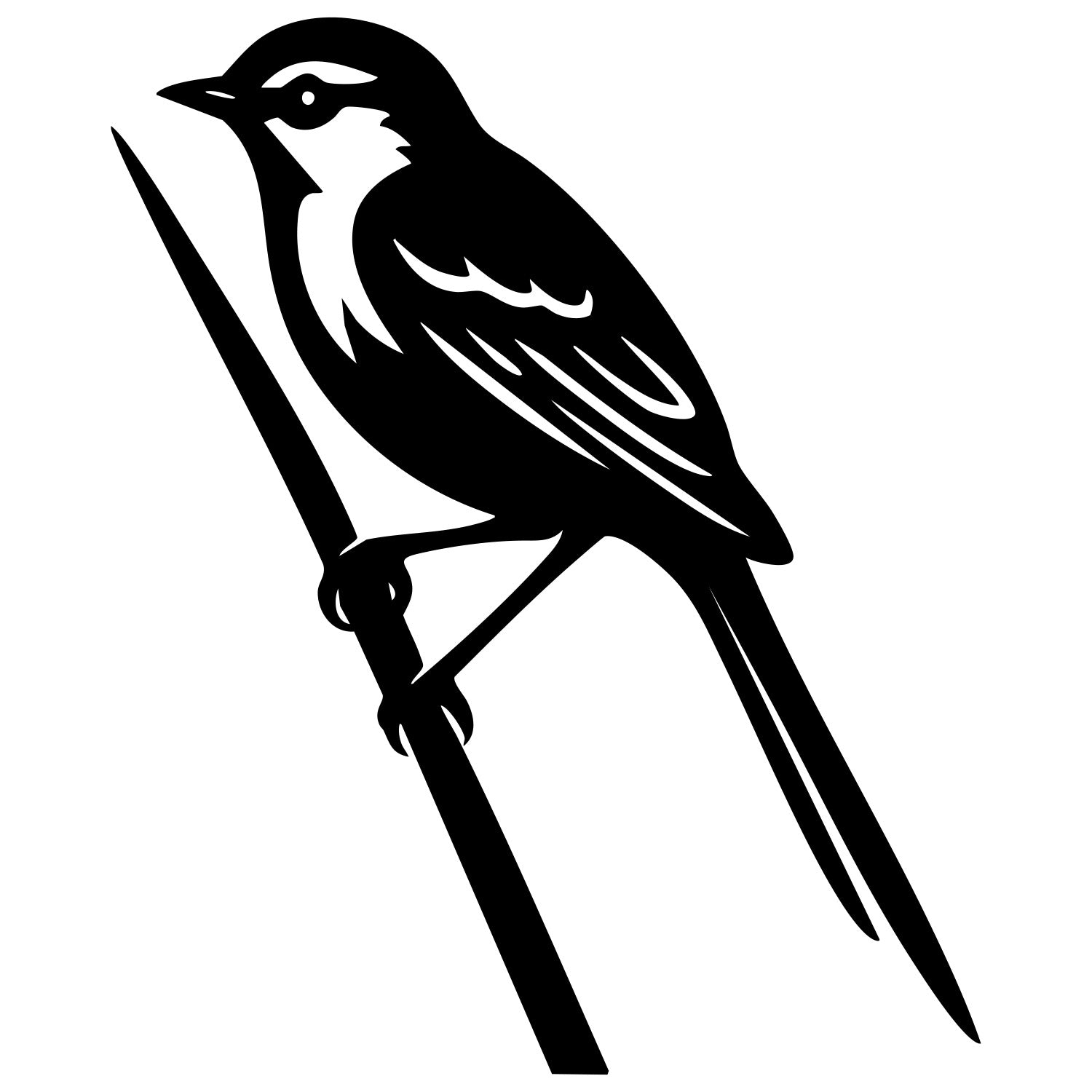 Long Tailed Finch DXF File – CNC Cutting Design | ABFINCH351