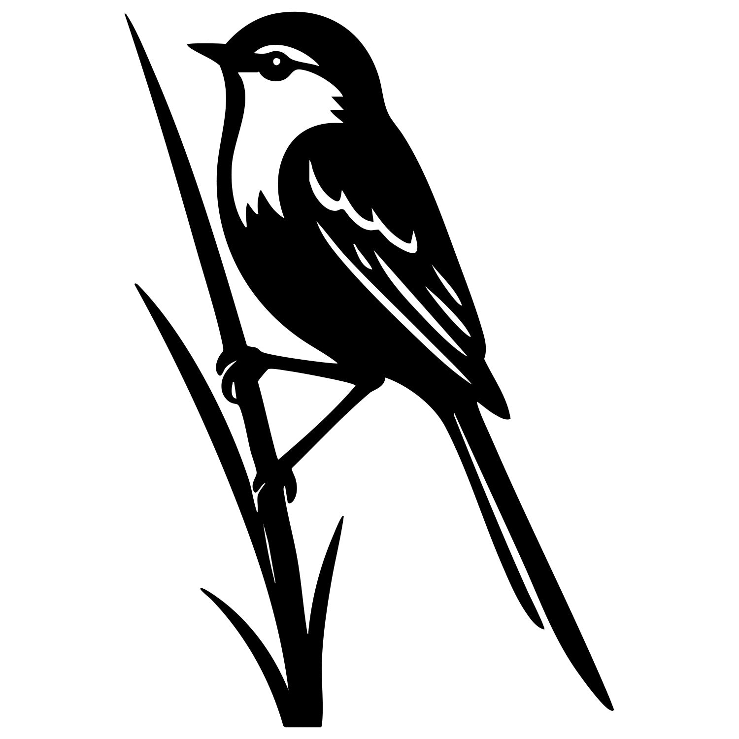 Long Tailed Finch DXF File – CNC Cutting Design | ABFINCH357