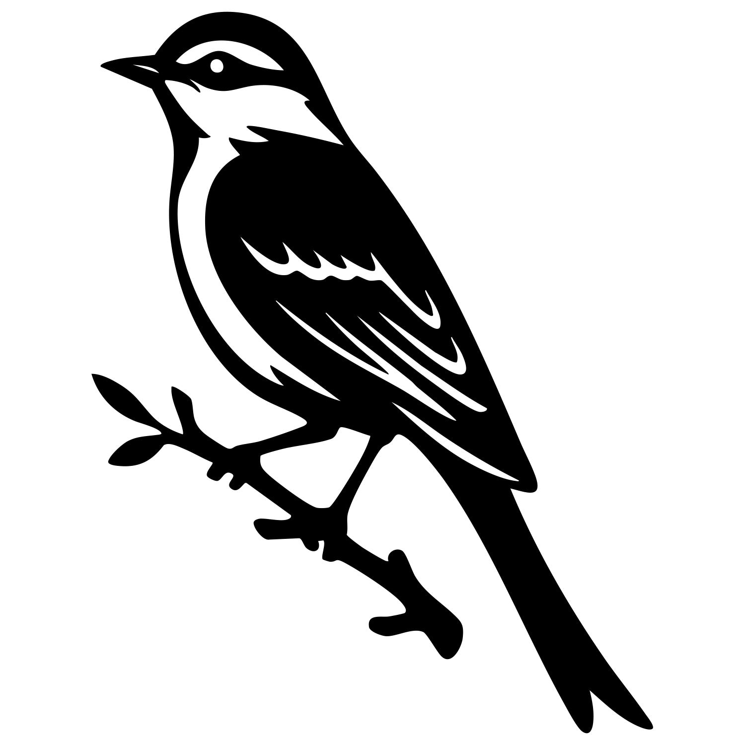 Long Tailed Finch DXF File – CNC Cutting Design | ABFINCH365