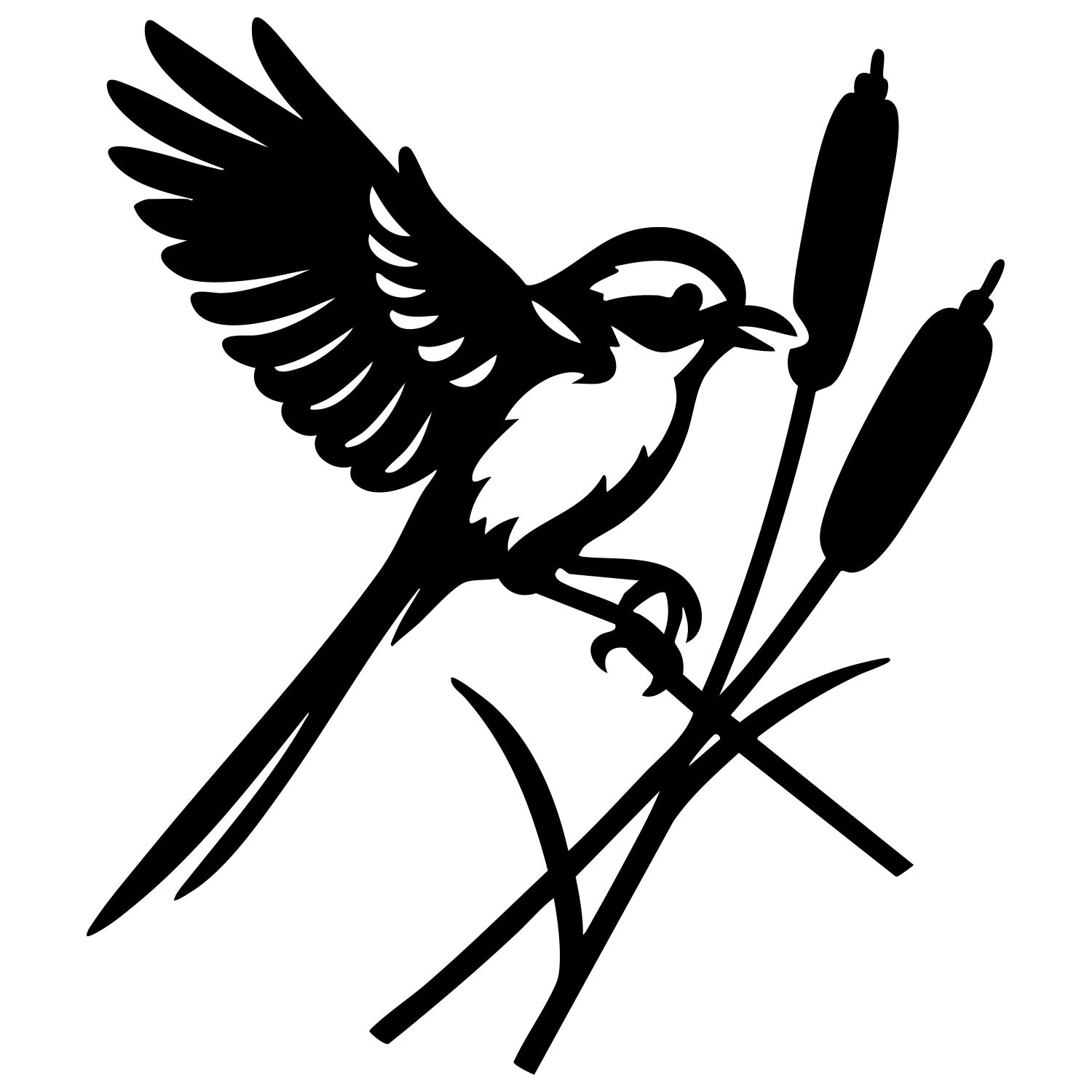 Long Tailed Finch DXF File – CNC Cutting Design | ABFINCH370
