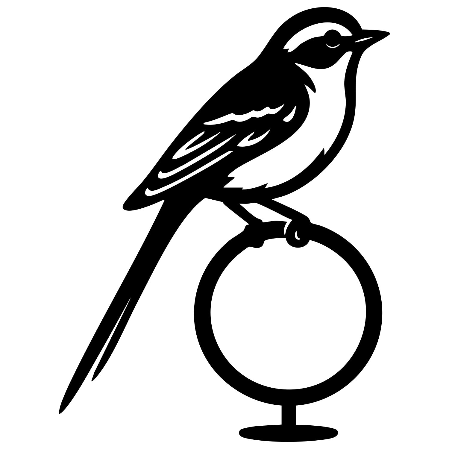 Long Tailed Finch DXF File – CNC Cutting Design | ABFINCH371