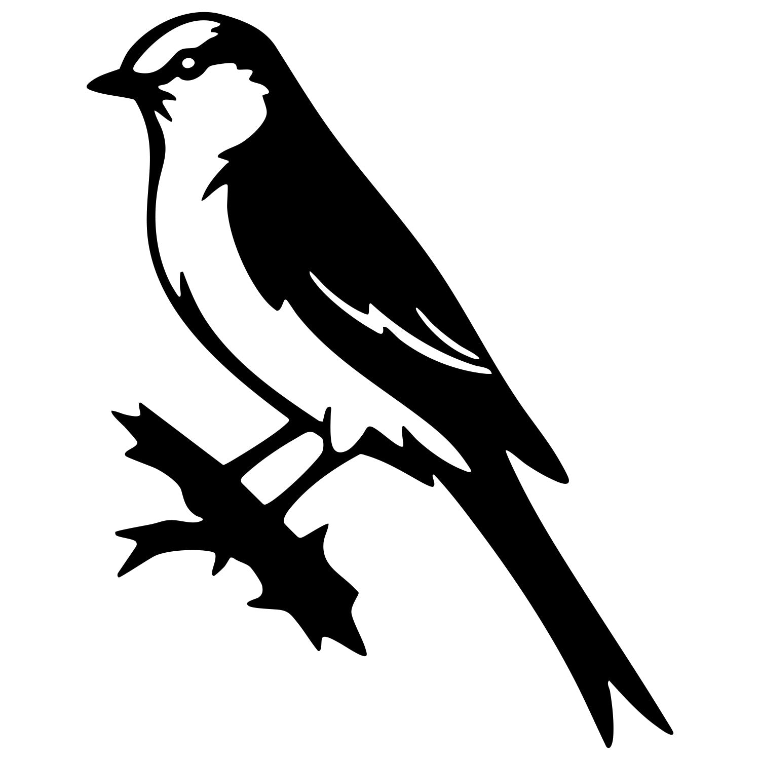 Long Tailed Finch DXF File – CNC Cutting Design | ABFINCH375