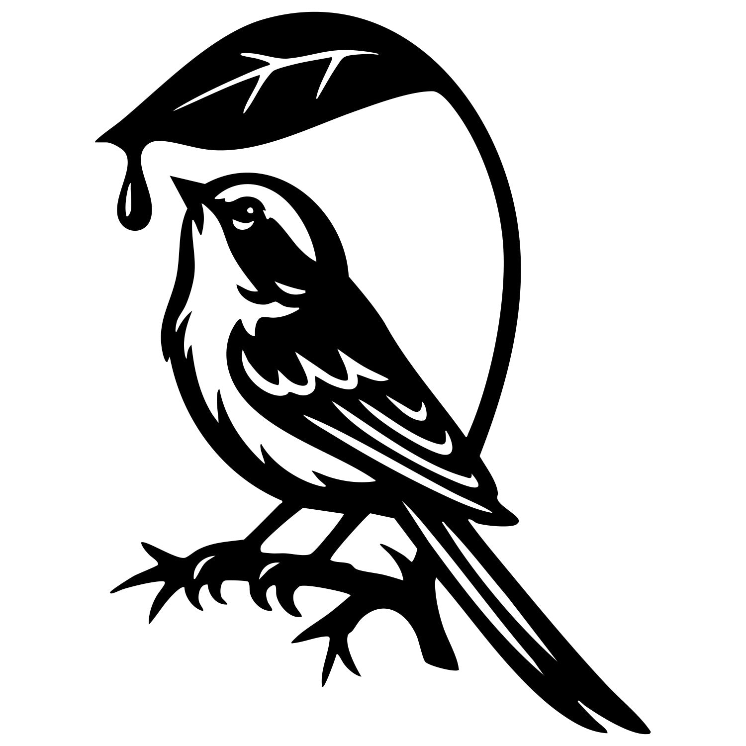 Long Tailed Finch DXF File – CNC Cutting Design | ABFINCH381