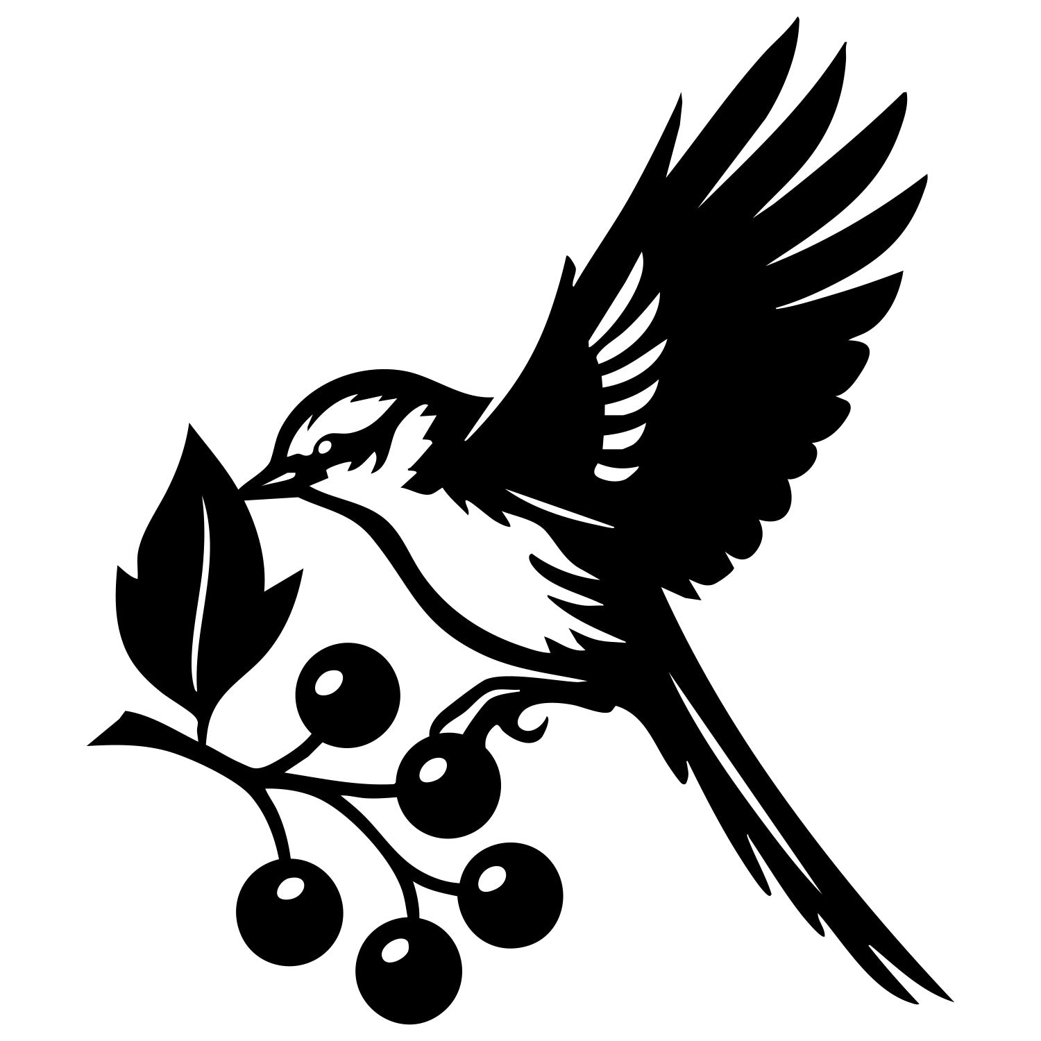 Long Tailed Finch DXF File – CNC Cutting Design | ABFINCH382