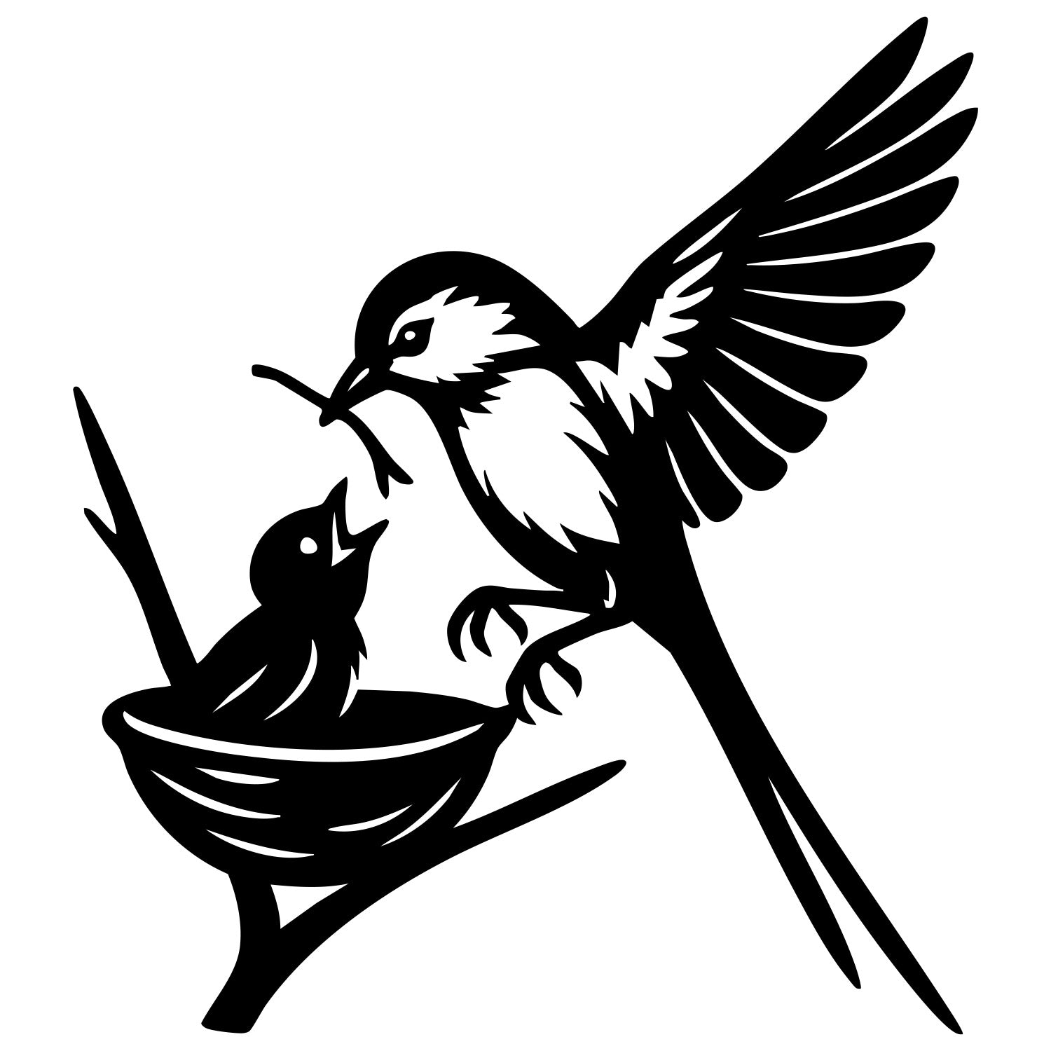 Long Tailed Finch DXF File – CNC Cutting Design | ABFINCH385