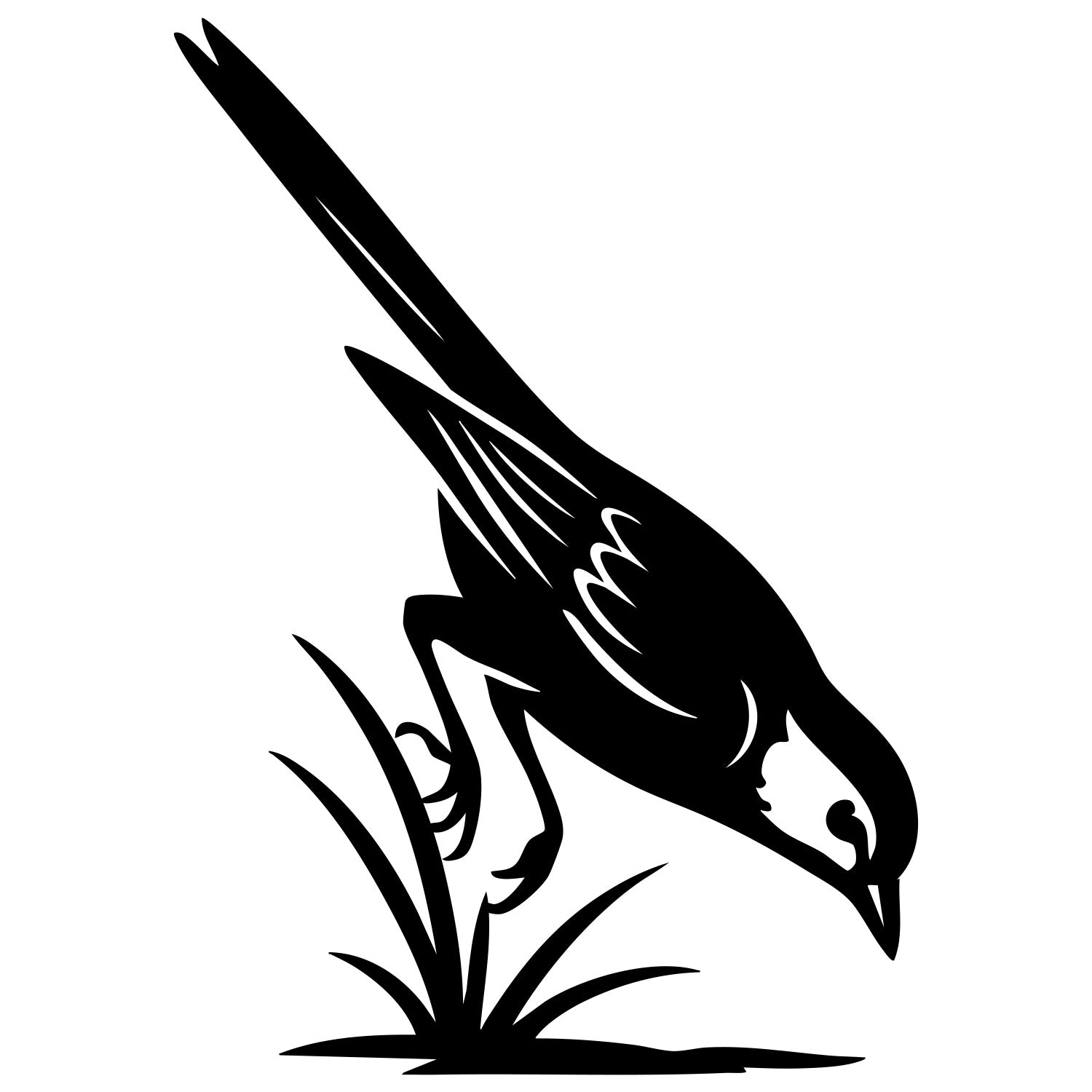 Long Tailed Finch DXF File – CNC Cutting Design | ABFINCH392