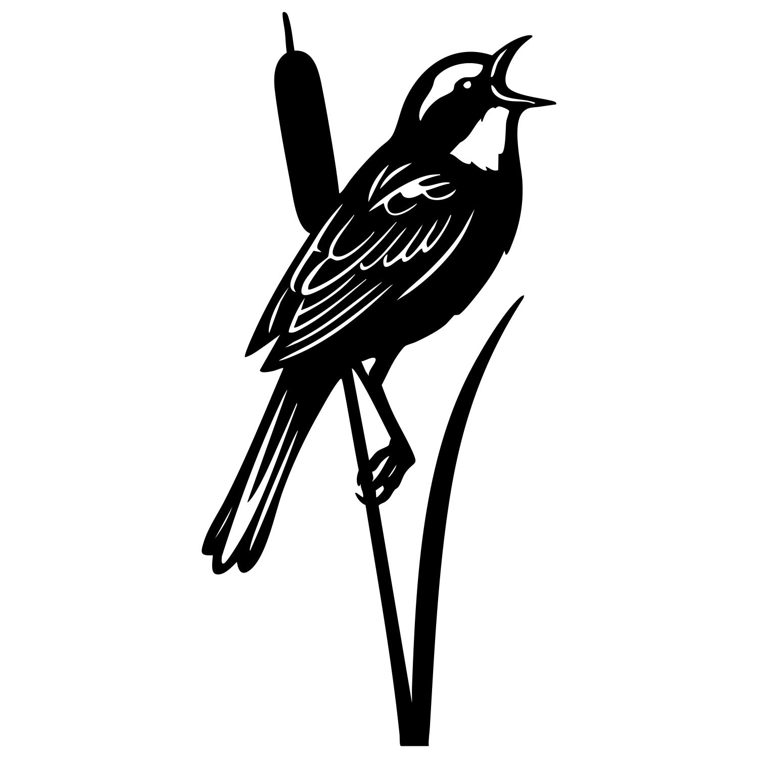 Long Tailed Finch DXF File – CNC Cutting Design | ABFINCH405