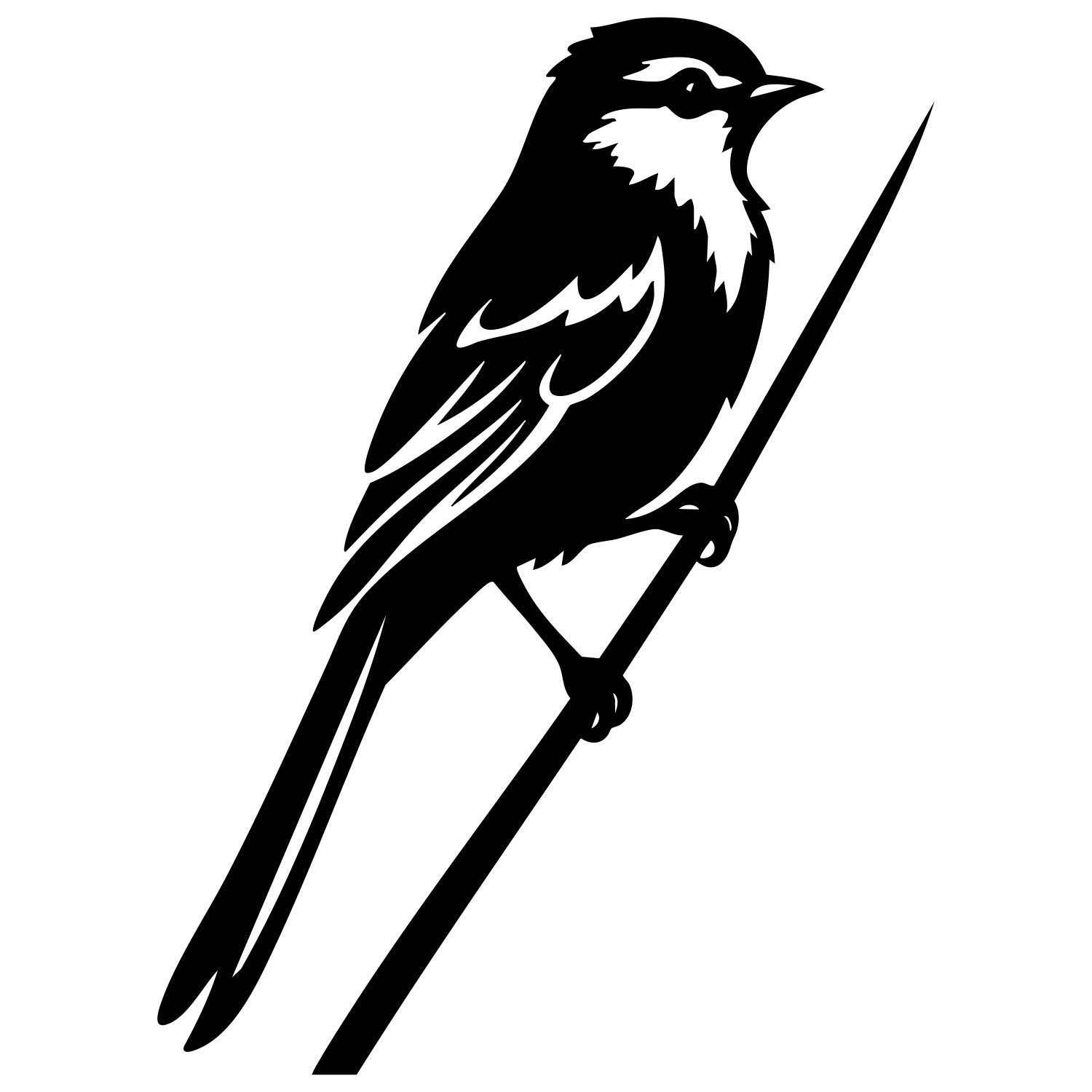 Long Tailed Finch DXF File – CNC Cutting Design | ABFINCH419