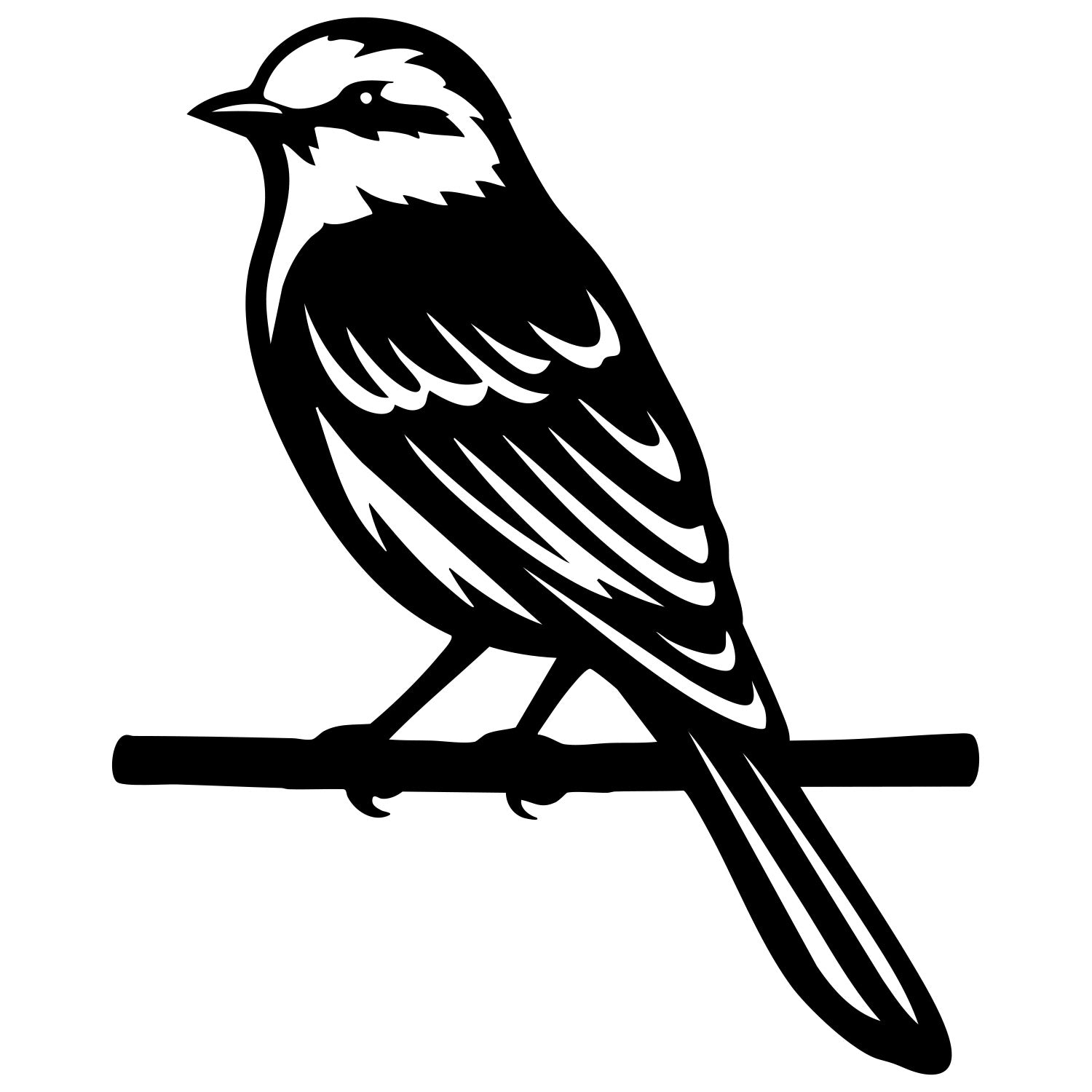 Long Tailed Finch DXF File – CNC Cutting Design | ABFINCH424
