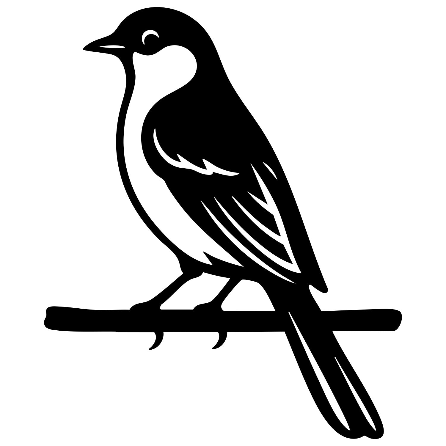 Long Tailed Finch DXF File – CNC Cutting Design | ABFINCH426
