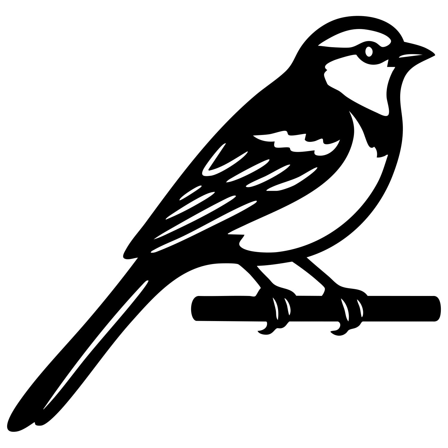 Long Tailed Finch DXF File – CNC Cutting Design | ABFINCH429