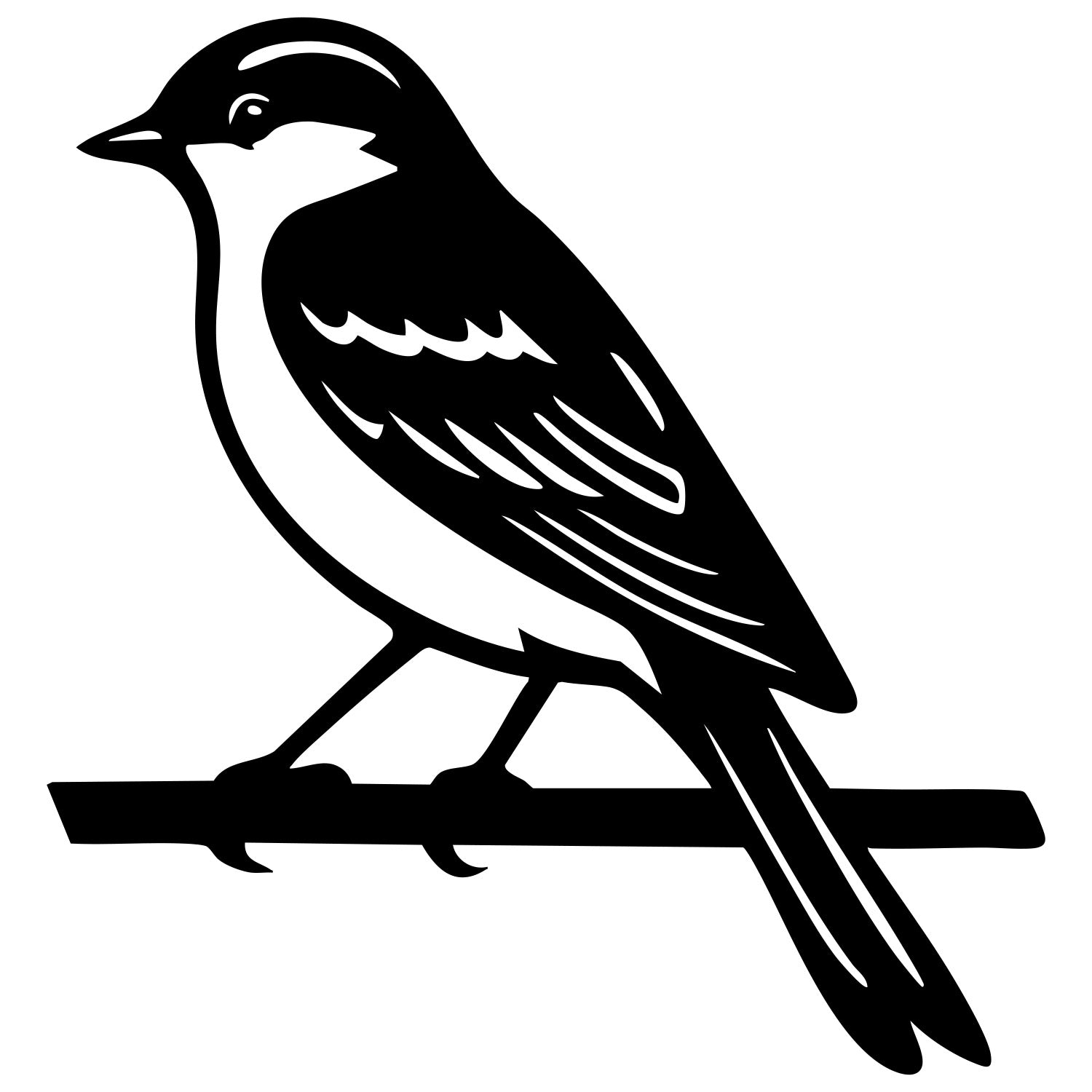 Long Tailed Finch DXF File – CNC Cutting Design | ABFINCH432