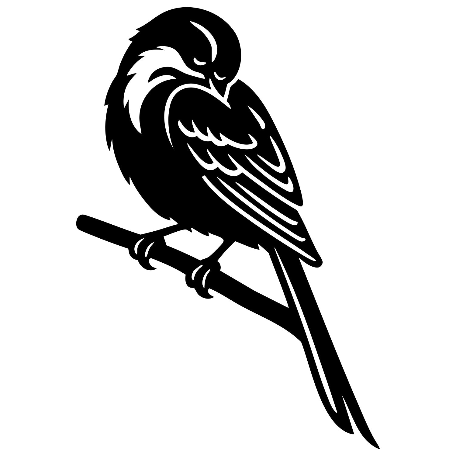 Long Tailed Finch DXF File – CNC Cutting Design | ABFINCH434