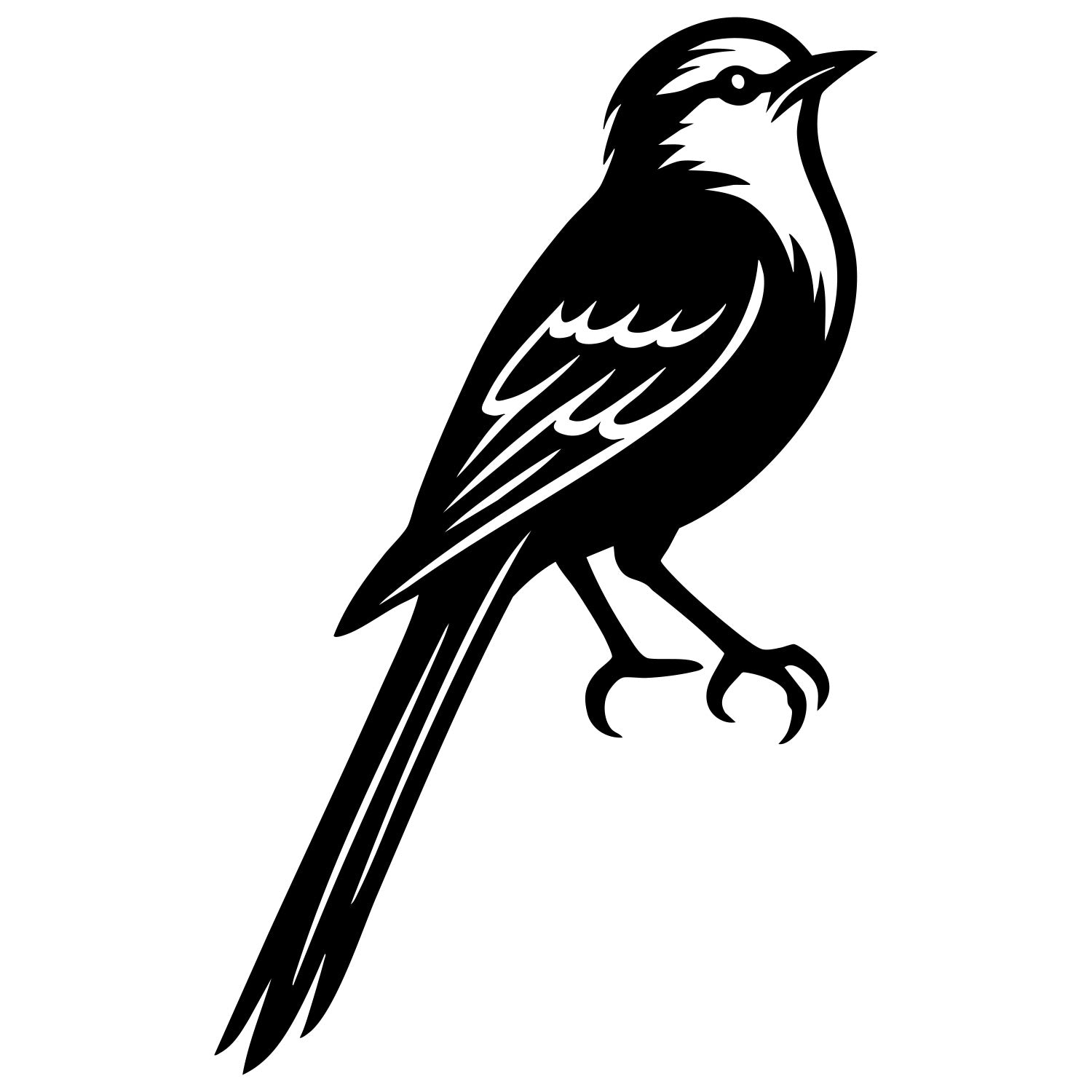 Long Tailed Finch DXF File – CNC Cutting Design | ABFINCH438