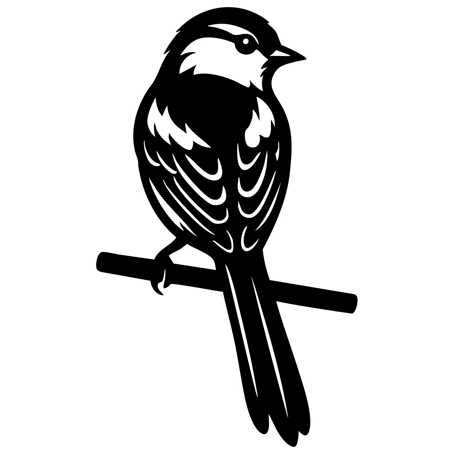 Long Tailed Finch DXF File – CNC Cutting Design | ABFINCH443