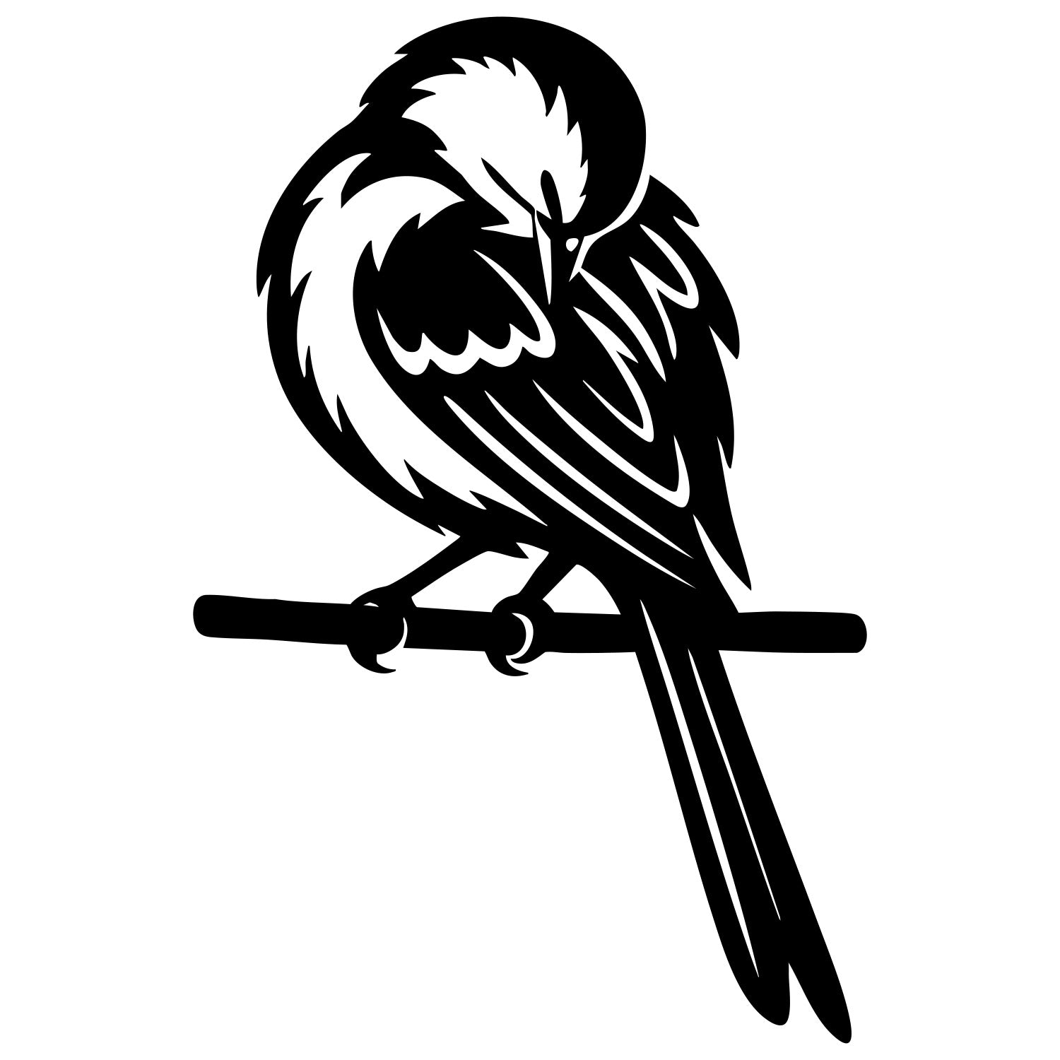 Long Tailed Finch DXF File – CNC Cutting Design | ABFINCH444