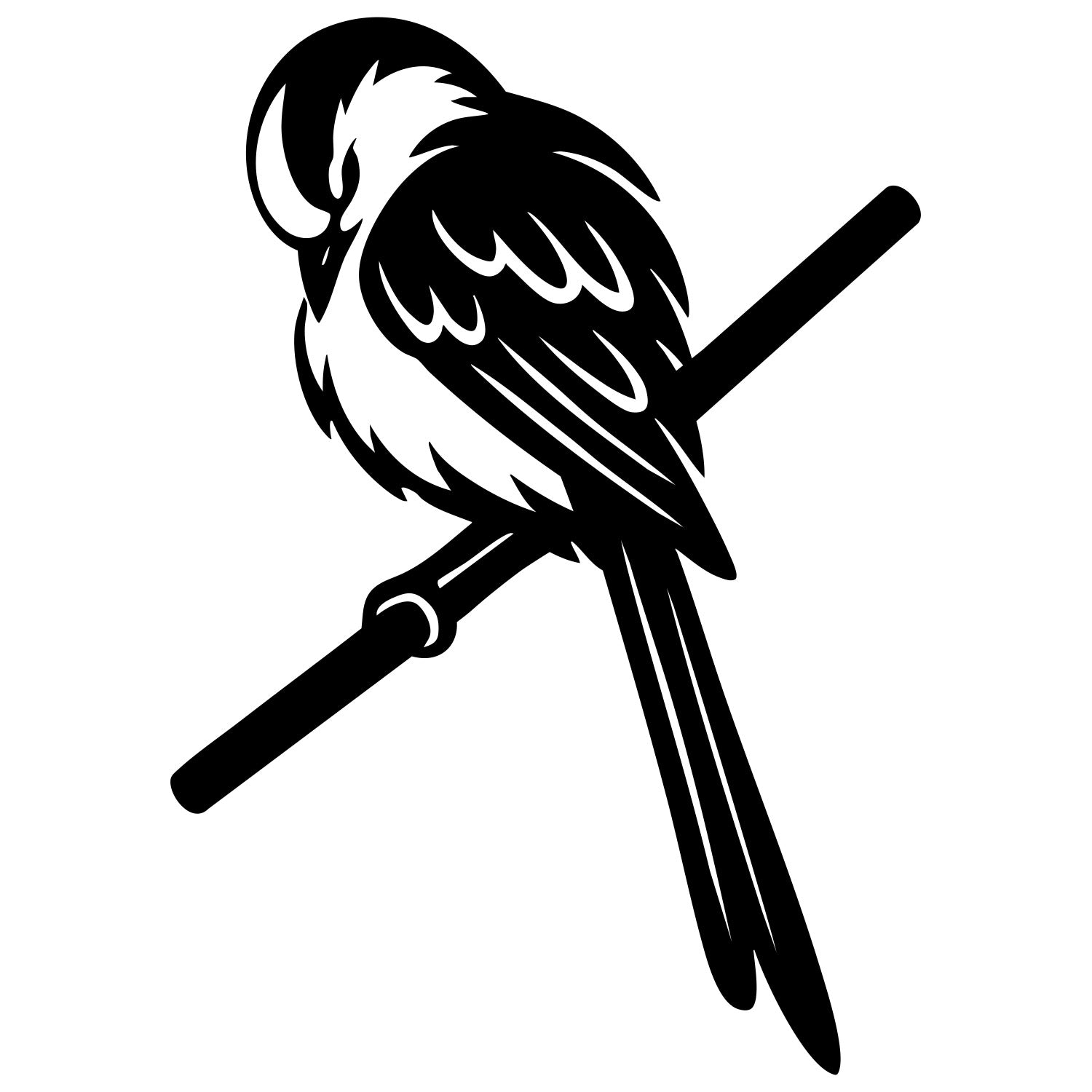 Long Tailed Finch DXF File – CNC Cutting Design | ABFINCH445