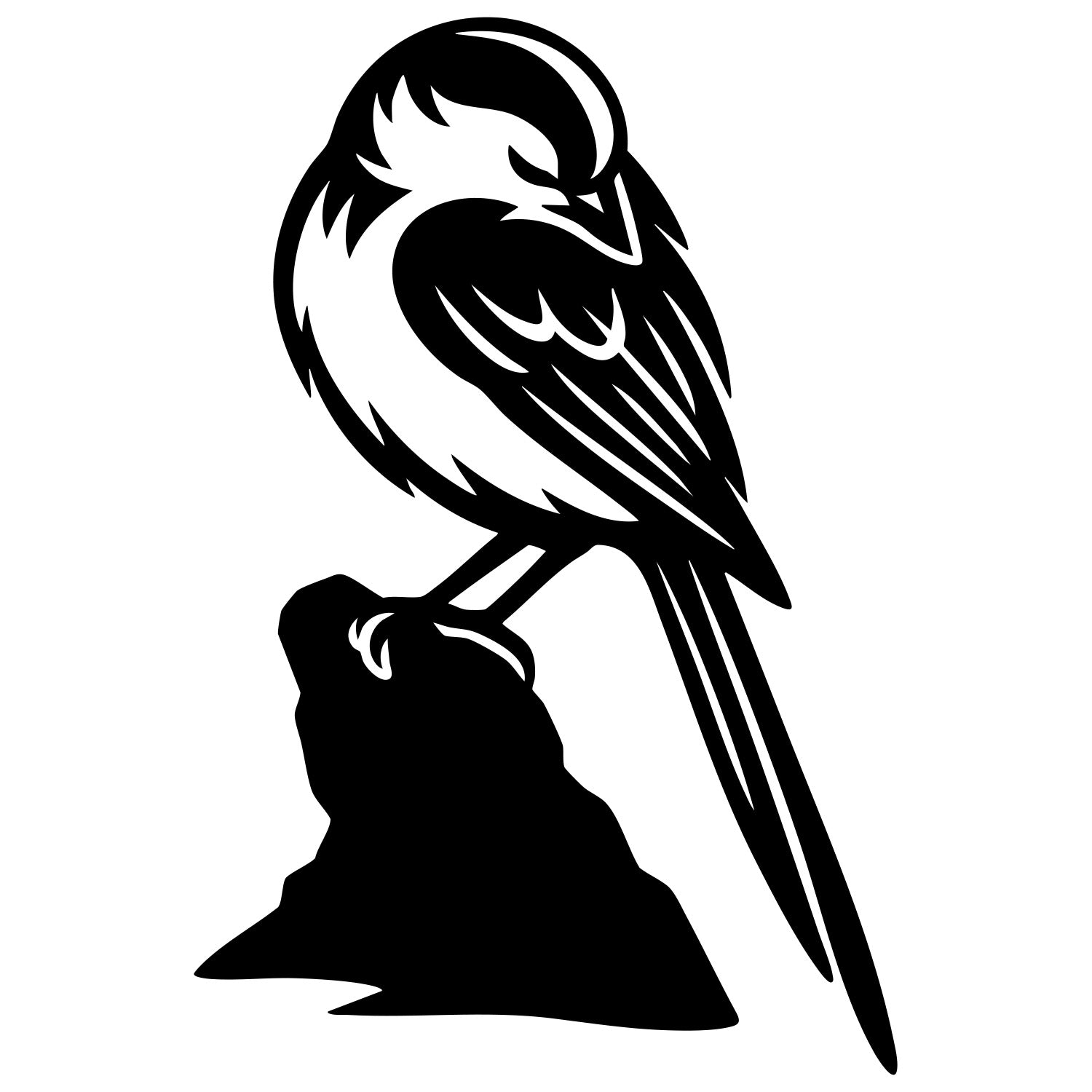 Long Tailed Finch DXF File – CNC Cutting Design | ABFINCH446